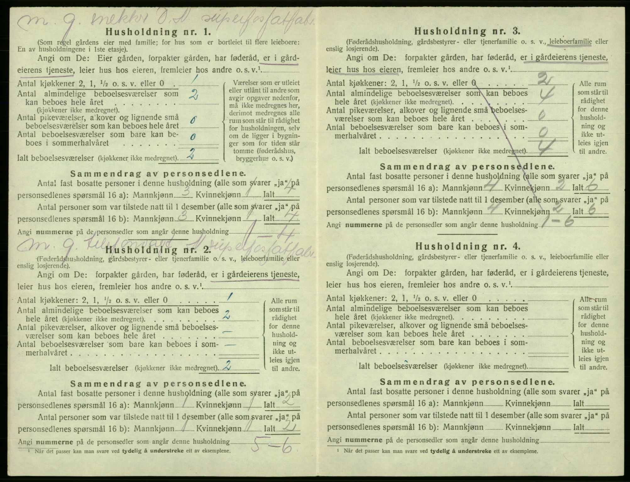 SAB, 1920 census for Fjell, 1920, p. 1080