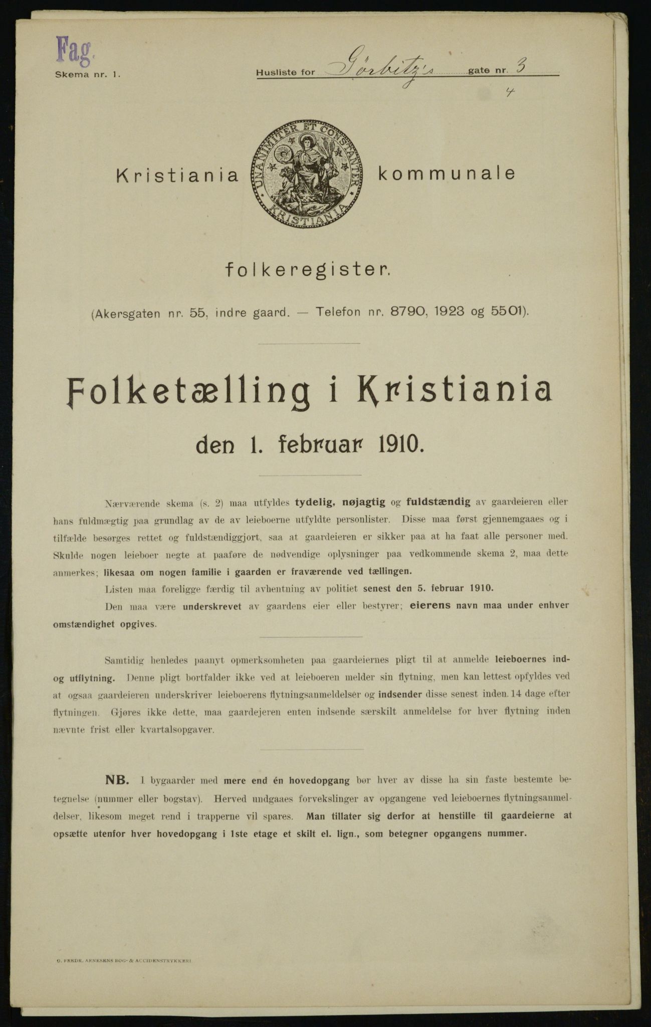 OBA, Municipal Census 1910 for Kristiania, 1910, p. 31324