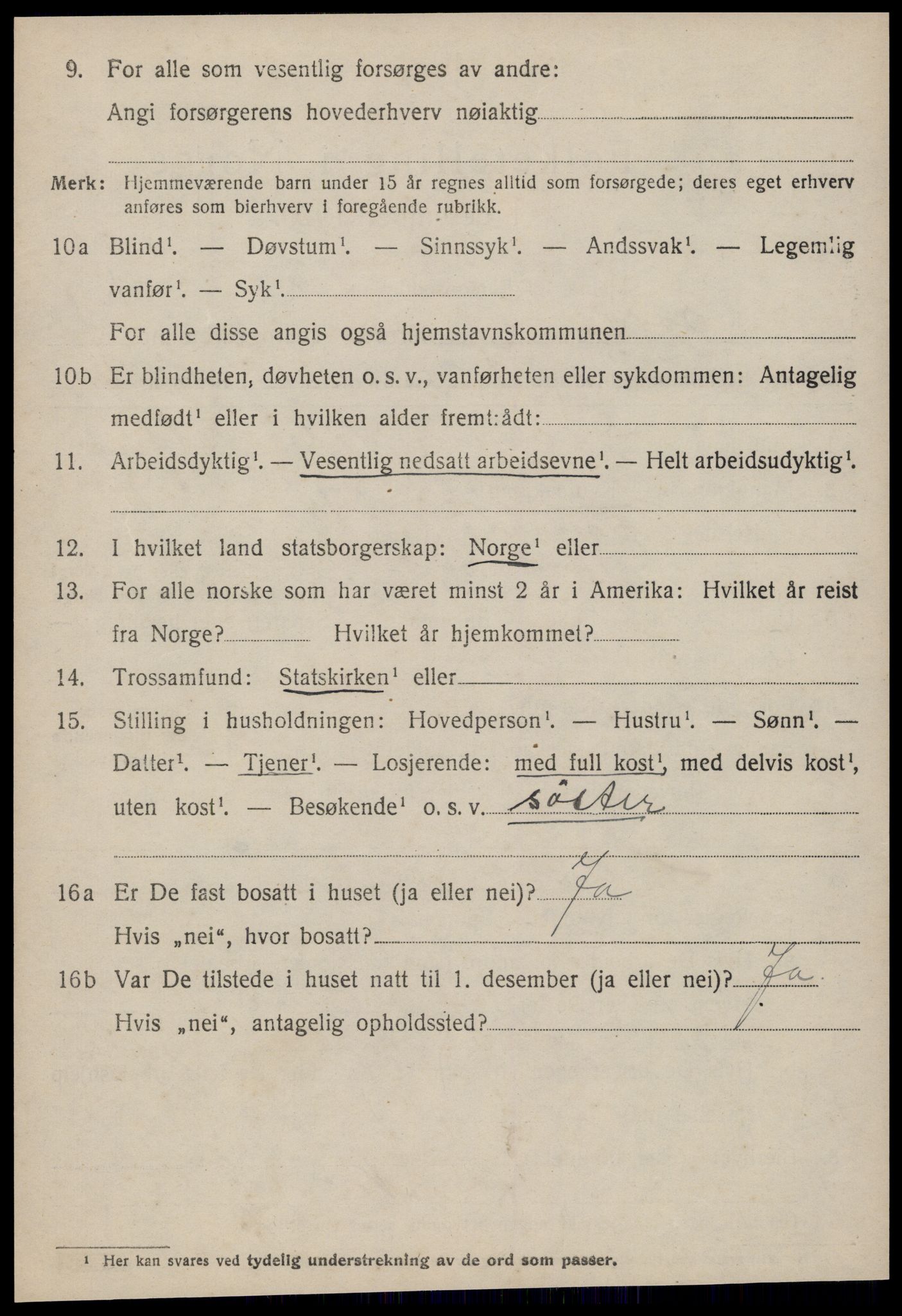 SAT, 1920 census for Bolsøy, 1920, p. 1618