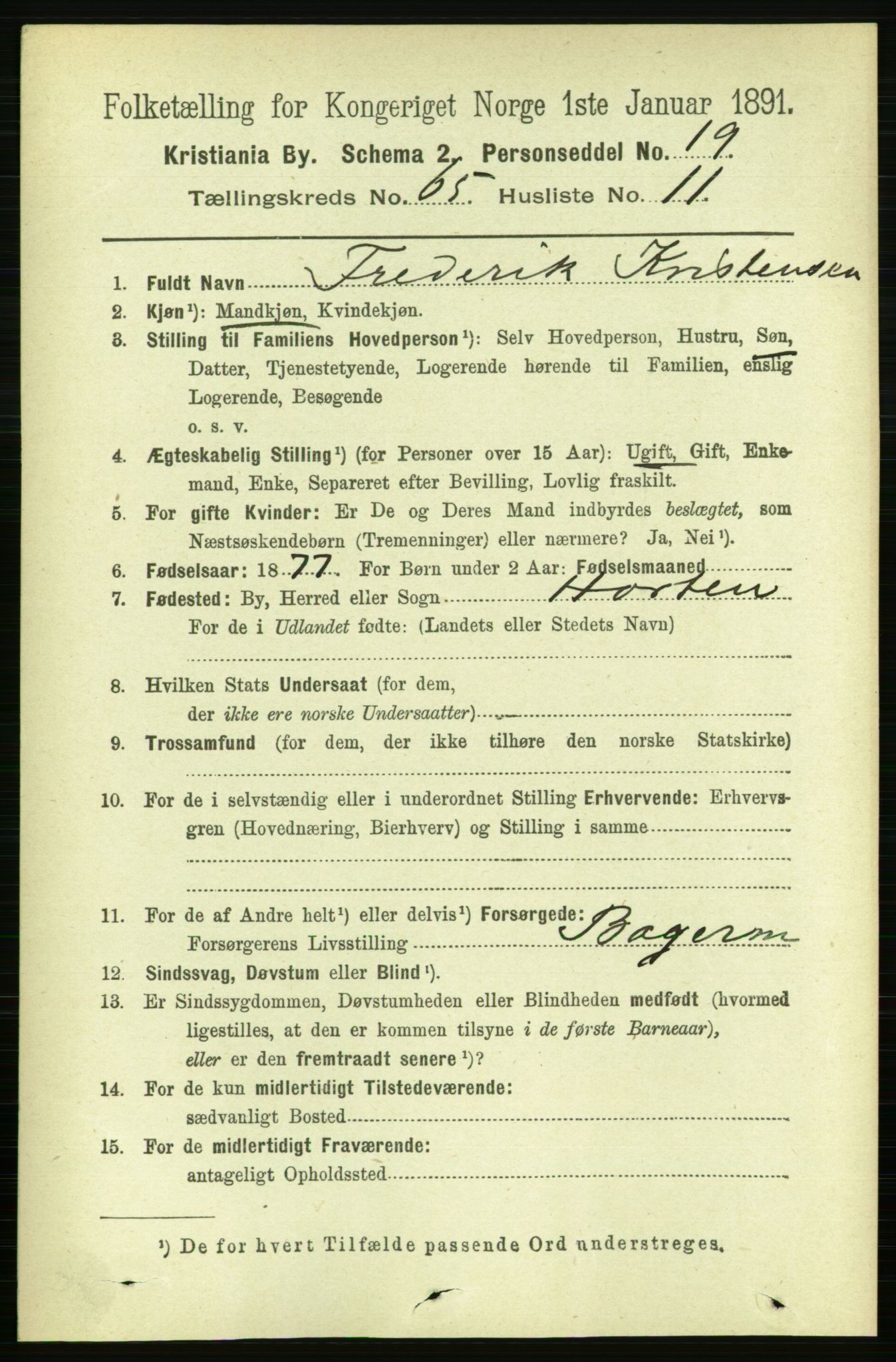 RA, 1891 census for 0301 Kristiania, 1891, p. 35246