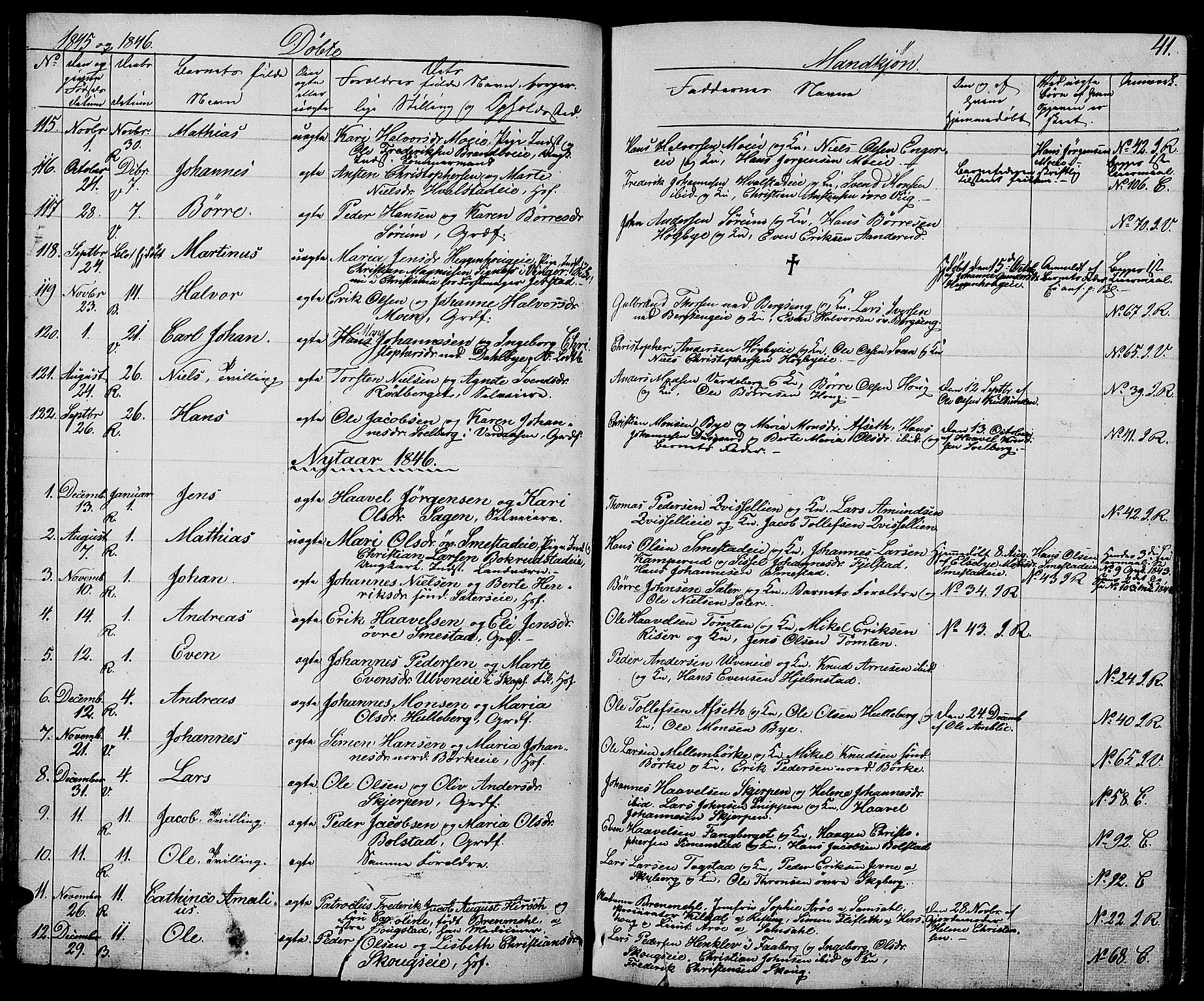 Ringsaker prestekontor, AV/SAH-PREST-014/L/La/L0005: Parish register (copy) no. 5, 1839-1850, p. 41