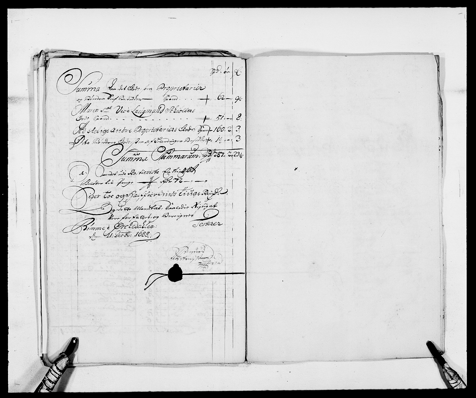 Rentekammeret inntil 1814, Reviderte regnskaper, Fogderegnskap, RA/EA-4092/R58/L3935: Fogderegnskap Orkdal, 1687-1688, p. 328