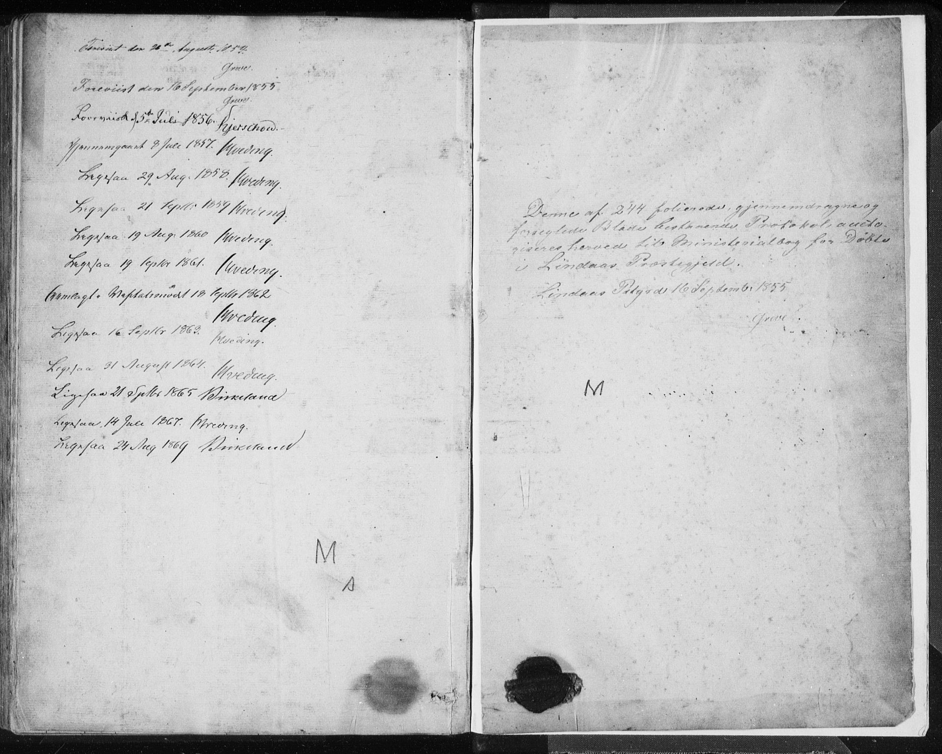 Lindås Sokneprestembete, SAB/A-76701/H/Haa: Parish register (official) no. A 11, 1854-1869