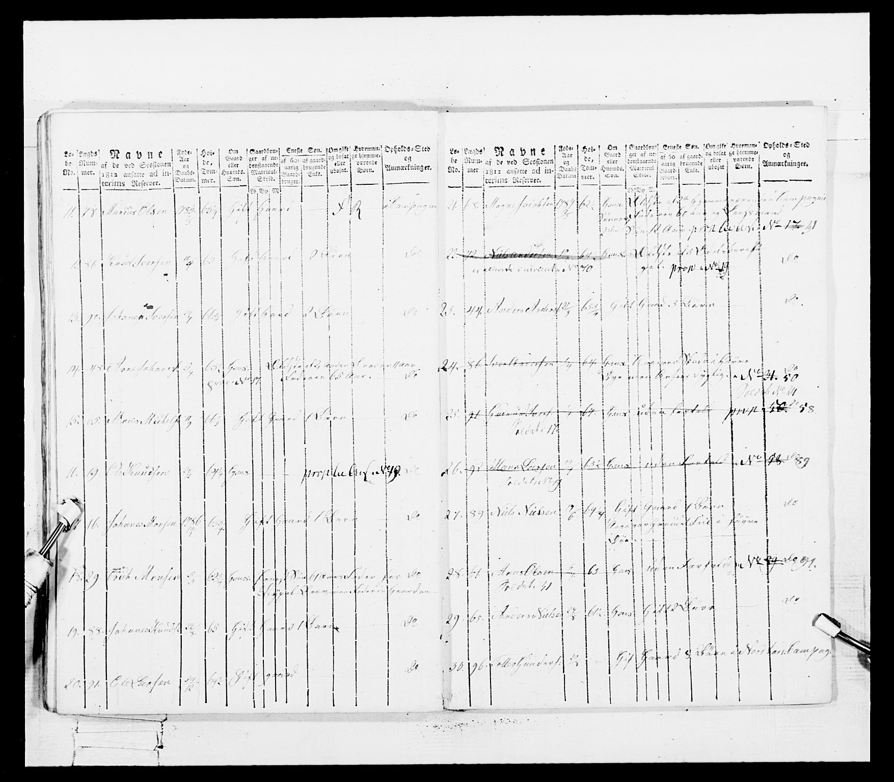 Generalitets- og kommissariatskollegiet, Det kongelige norske kommissariatskollegium, AV/RA-EA-5420/E/Eh/L0100: Bergenhusiske skarpskytterbataljon, 1812, p. 275