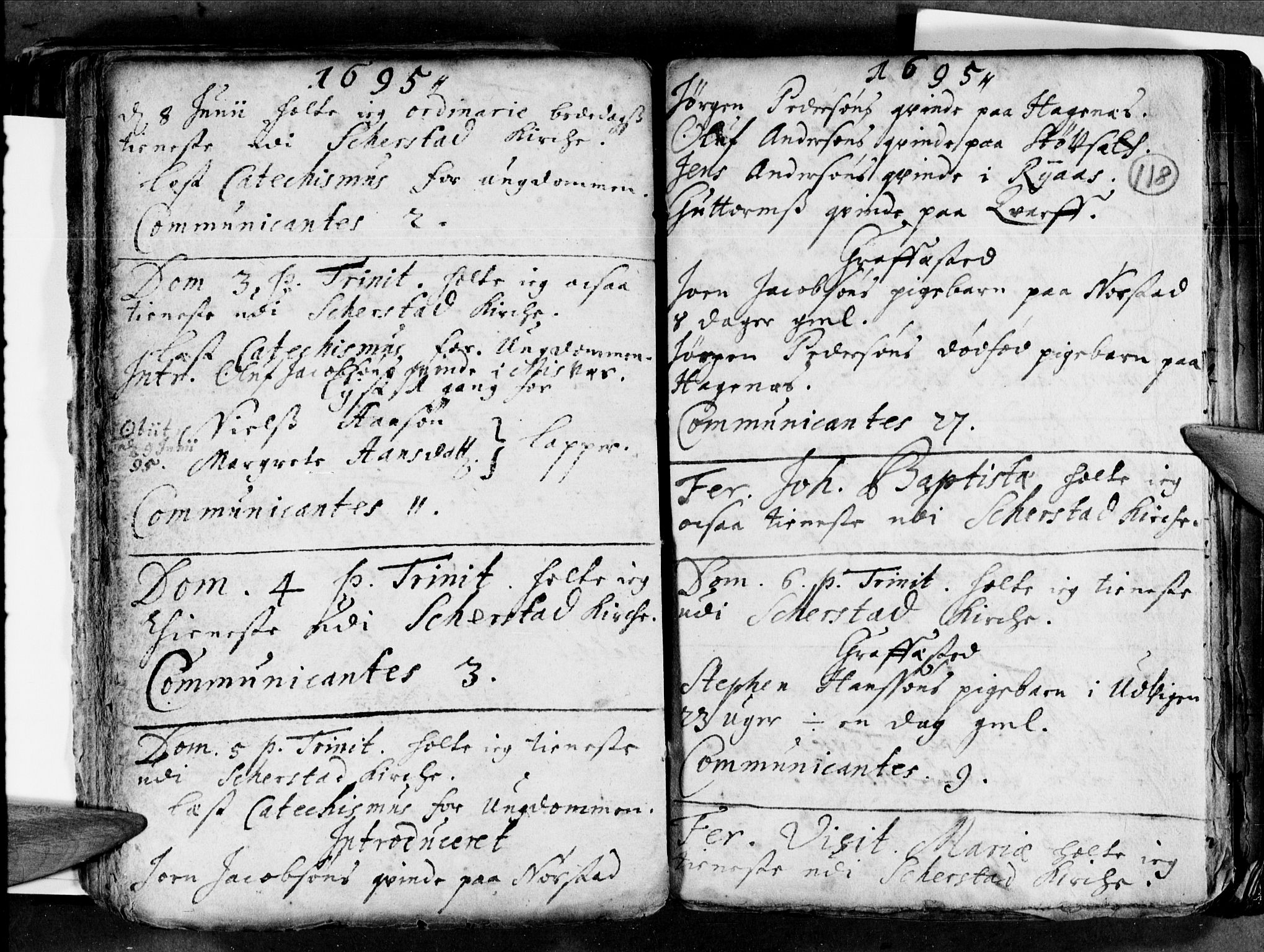 Ministerialprotokoller, klokkerbøker og fødselsregistre - Nordland, AV/SAT-A-1459/852/L0732: Parish register (official) no. 852A02, 1690-1699, p. 118