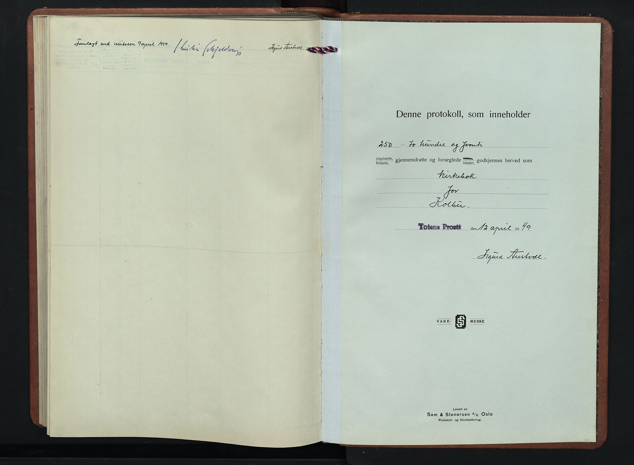 Kolbu prestekontor, SAH/PREST-110/H/Ha/Hab/L0004: Parish register (copy) no. 4, 1942-1953