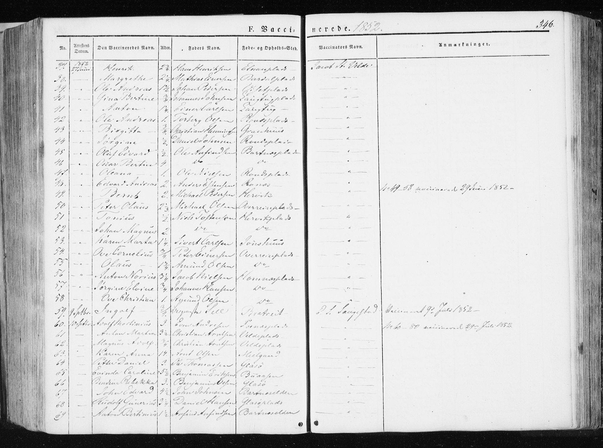 Ministerialprotokoller, klokkerbøker og fødselsregistre - Nord-Trøndelag, SAT/A-1458/741/L0393: Parish register (official) no. 741A07, 1849-1863, p. 346