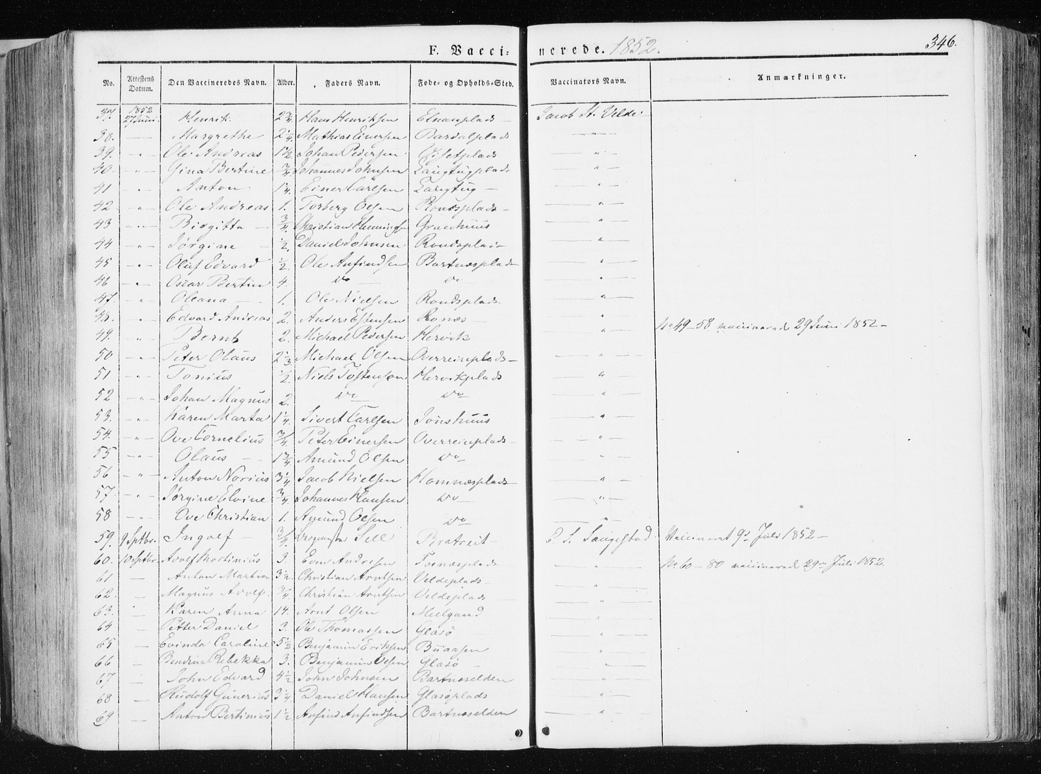 Ministerialprotokoller, klokkerbøker og fødselsregistre - Nord-Trøndelag, AV/SAT-A-1458/741/L0393: Parish register (official) no. 741A07, 1849-1863, p. 346