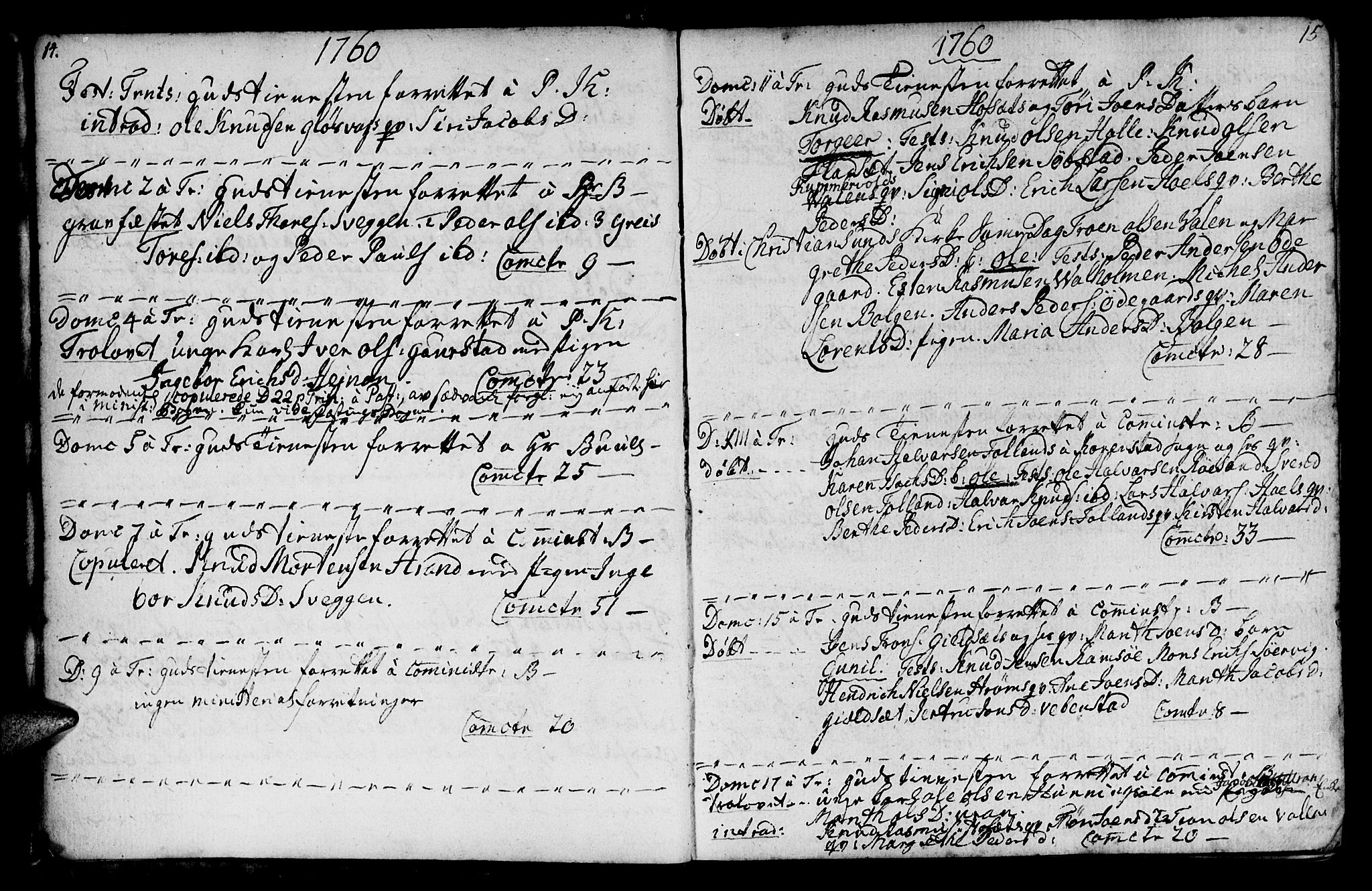 Ministerialprotokoller, klokkerbøker og fødselsregistre - Møre og Romsdal, AV/SAT-A-1454/569/L0816: Parish register (official) no. 569A02, 1759-1805, p. 14-15