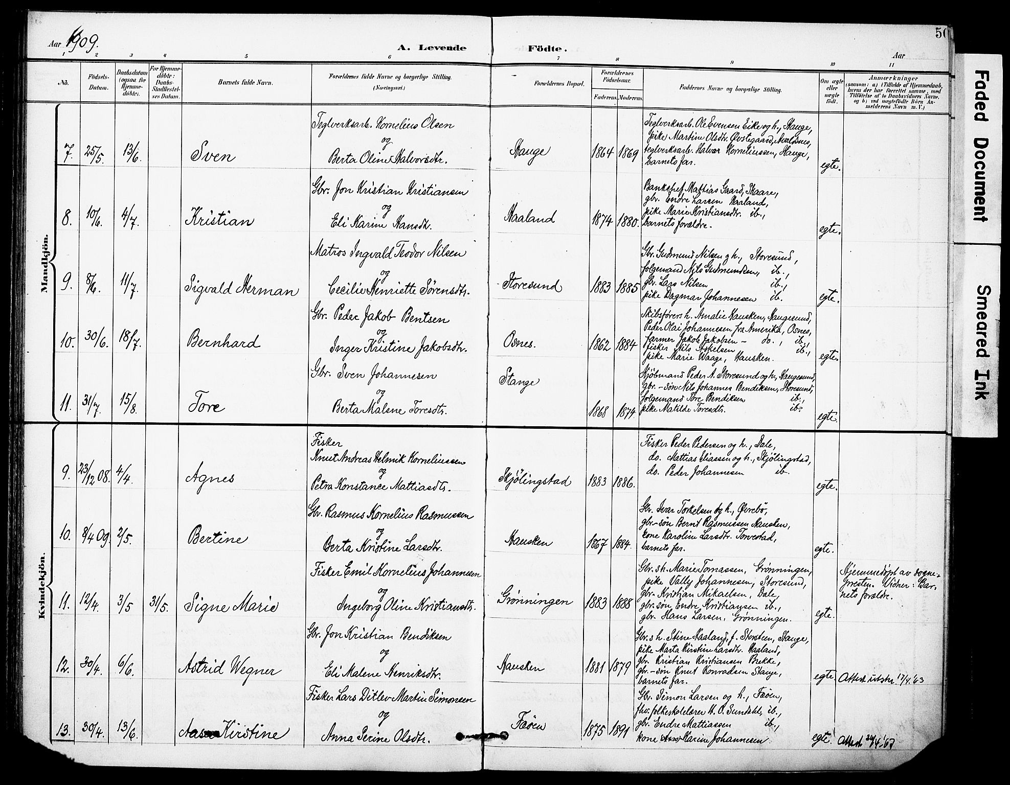 Torvastad sokneprestkontor, AV/SAST-A -101857/H/Ha/Haa/L0017: Parish register (official) no. A 16, 1899-1911, p. 50