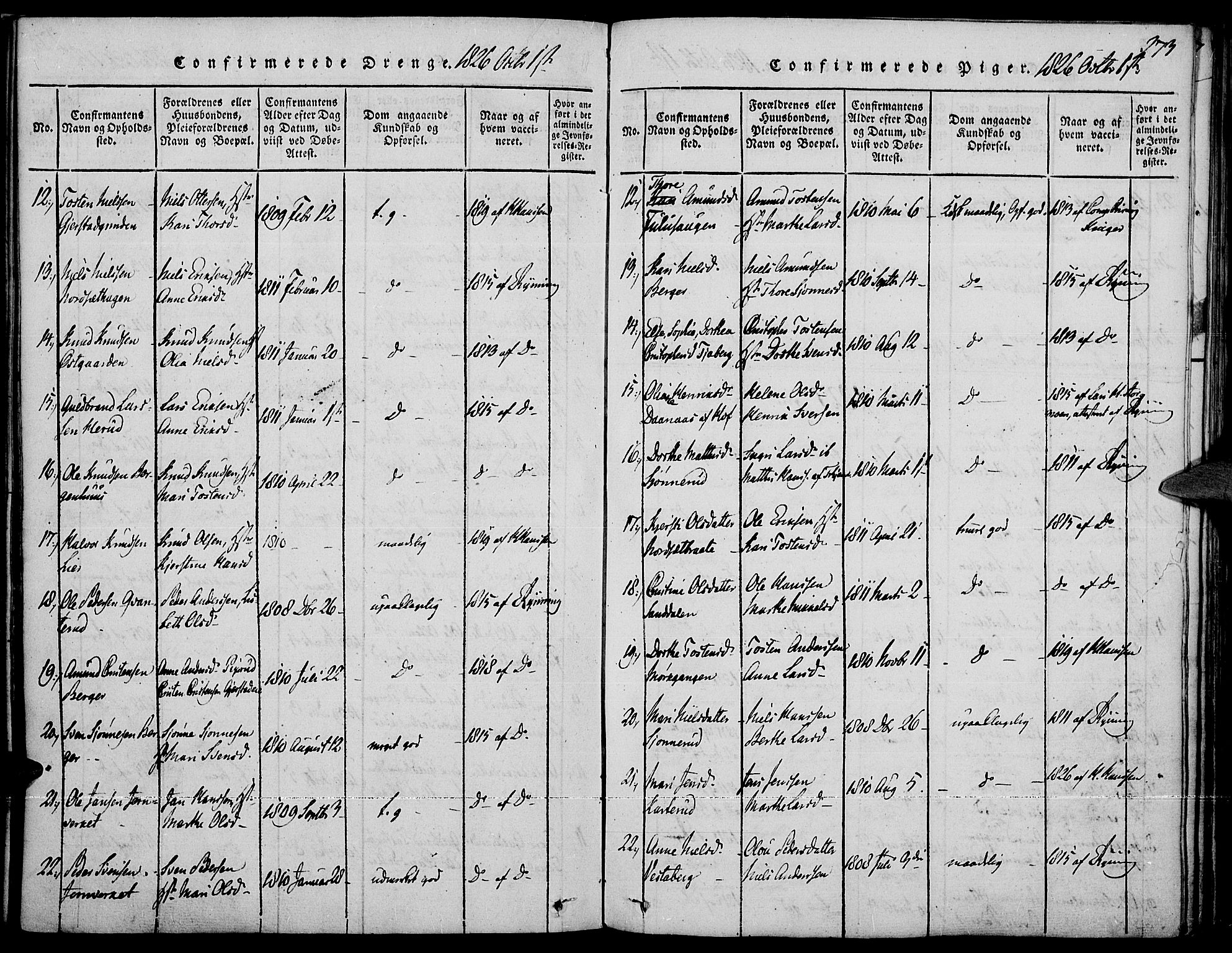 Strøm-Odalen prestekontor, SAH/PREST-028/H/Ha/Haa/L0006: Parish register (official) no. 6, 1814-1850, p. 273