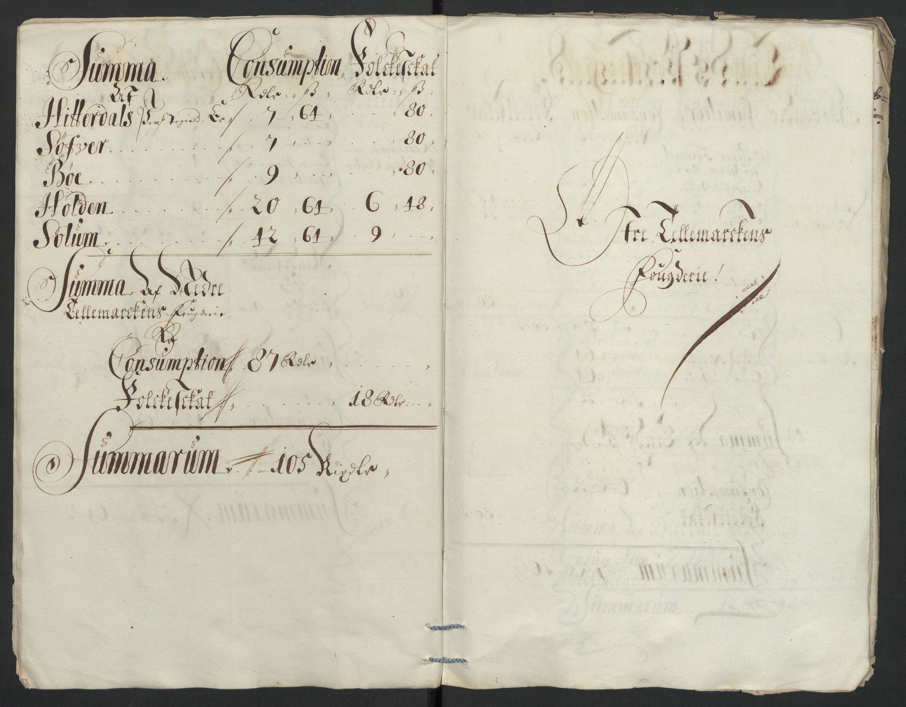 Rentekammeret inntil 1814, Reviderte regnskaper, Fogderegnskap, AV/RA-EA-4092/R36/L2099: Fogderegnskap Øvre og Nedre Telemark og Bamble, 1698, p. 11