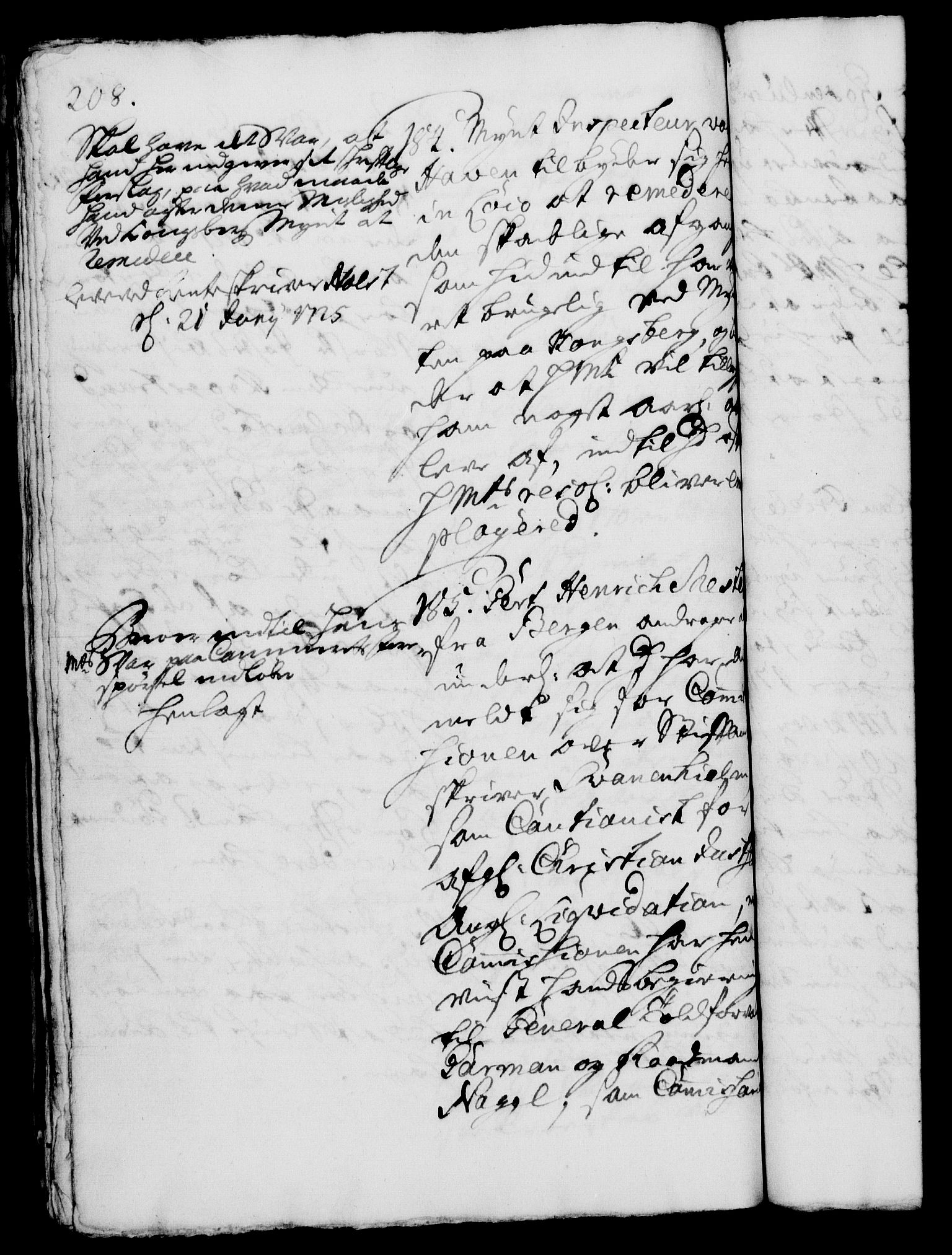 Rentekammeret, Kammerkanselliet, AV/RA-EA-3111/G/Gh/Gha/L0007: Norsk ekstraktmemorialprotokoll (merket RK 53.52), 1724-1725, p. 208