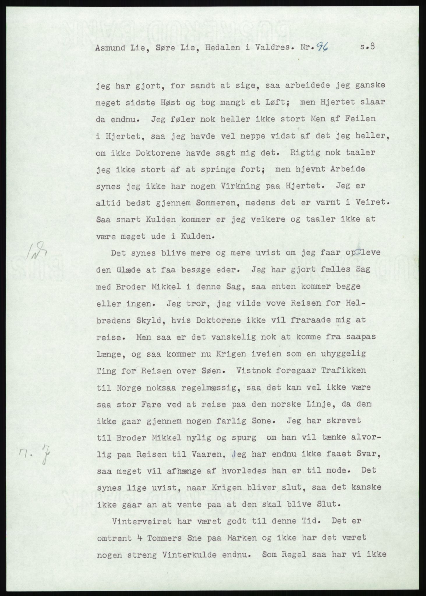 Samlinger til kildeutgivelse, Amerikabrevene, AV/RA-EA-4057/F/L0013: Innlån fra Oppland: Lie (brevnr 79-115) - Nordrum, 1838-1914, p. 245