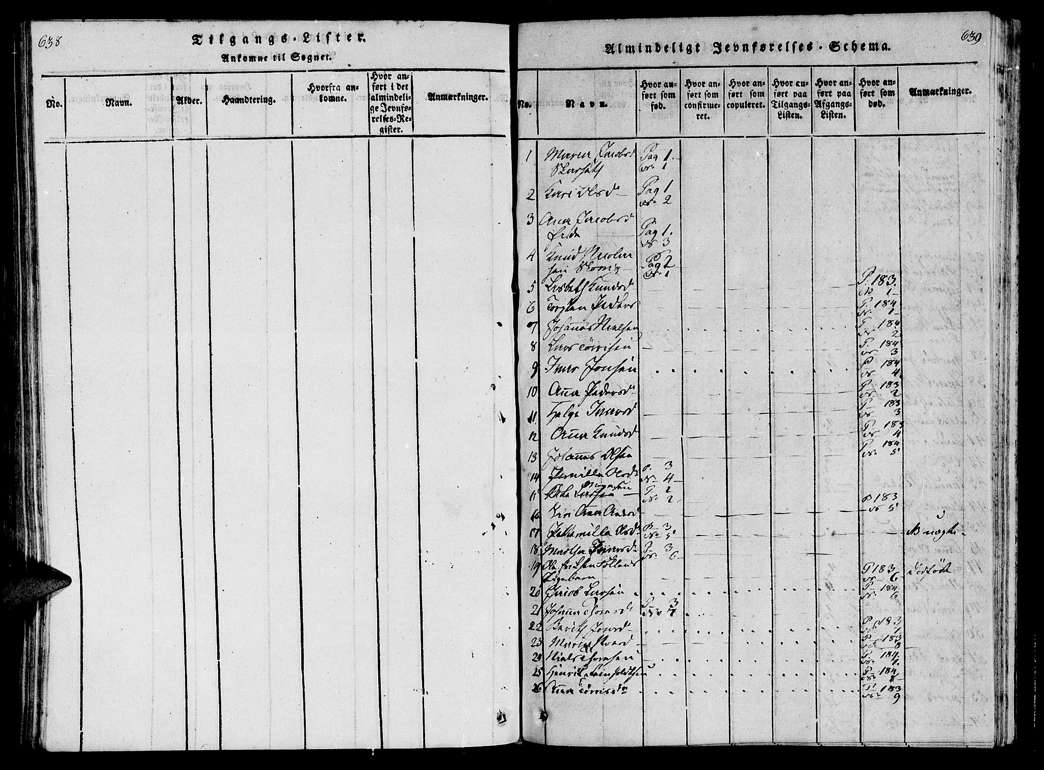 Ministerialprotokoller, klokkerbøker og fødselsregistre - Møre og Romsdal, AV/SAT-A-1454/568/L0800: Parish register (official) no. 568A09 /1, 1819-1830, p. 638-639