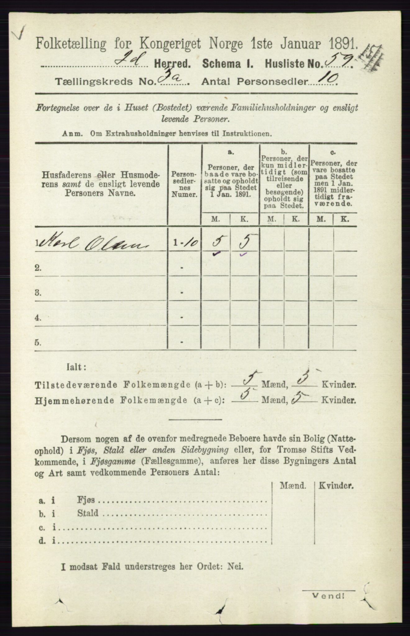 RA, 1891 census for 0117 Idd, 1891, p. 2141