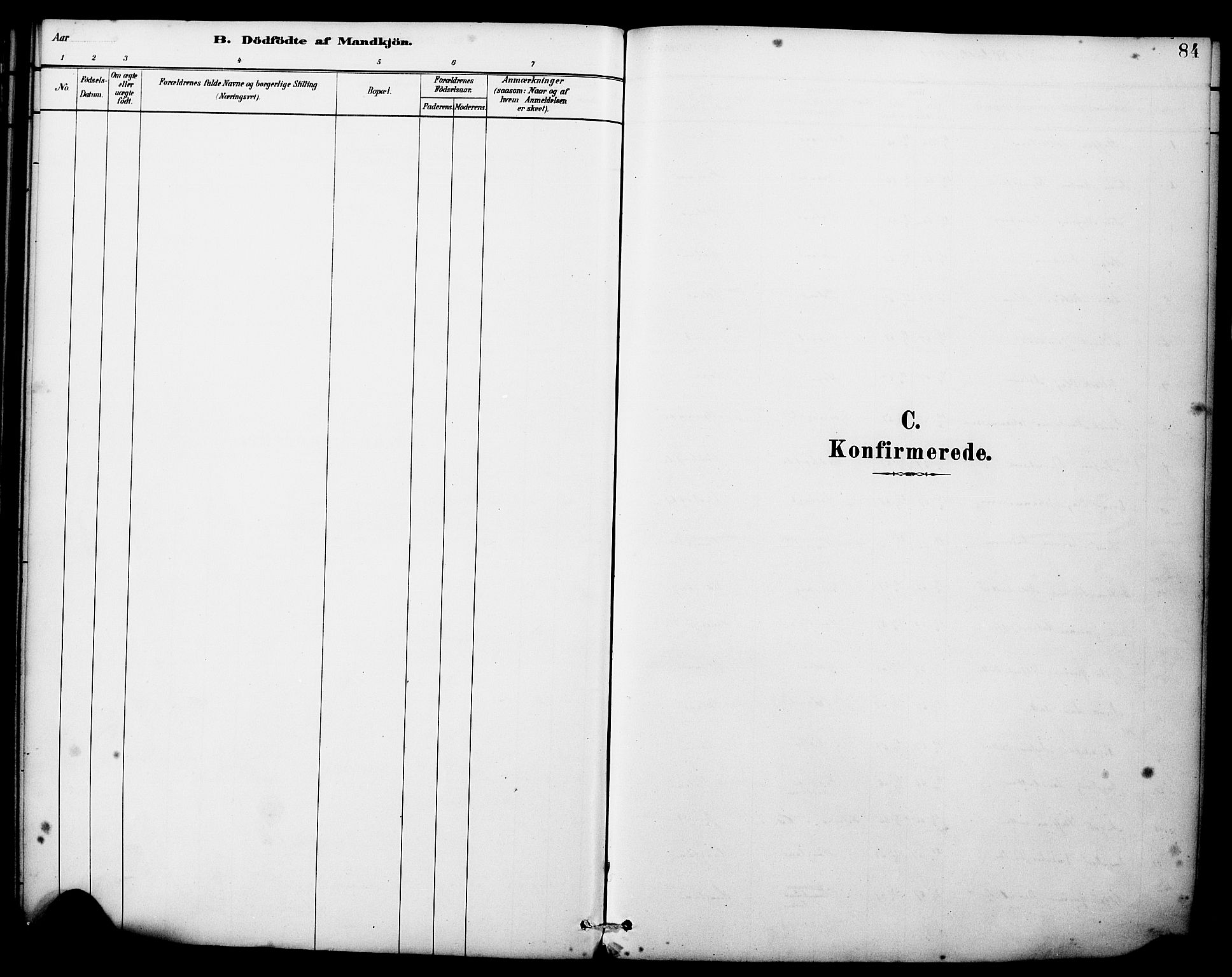 Sveio Sokneprestembete, SAB/A-78501/H/Haa: Parish register (official) no. C 2, 1881-1899, p. 84