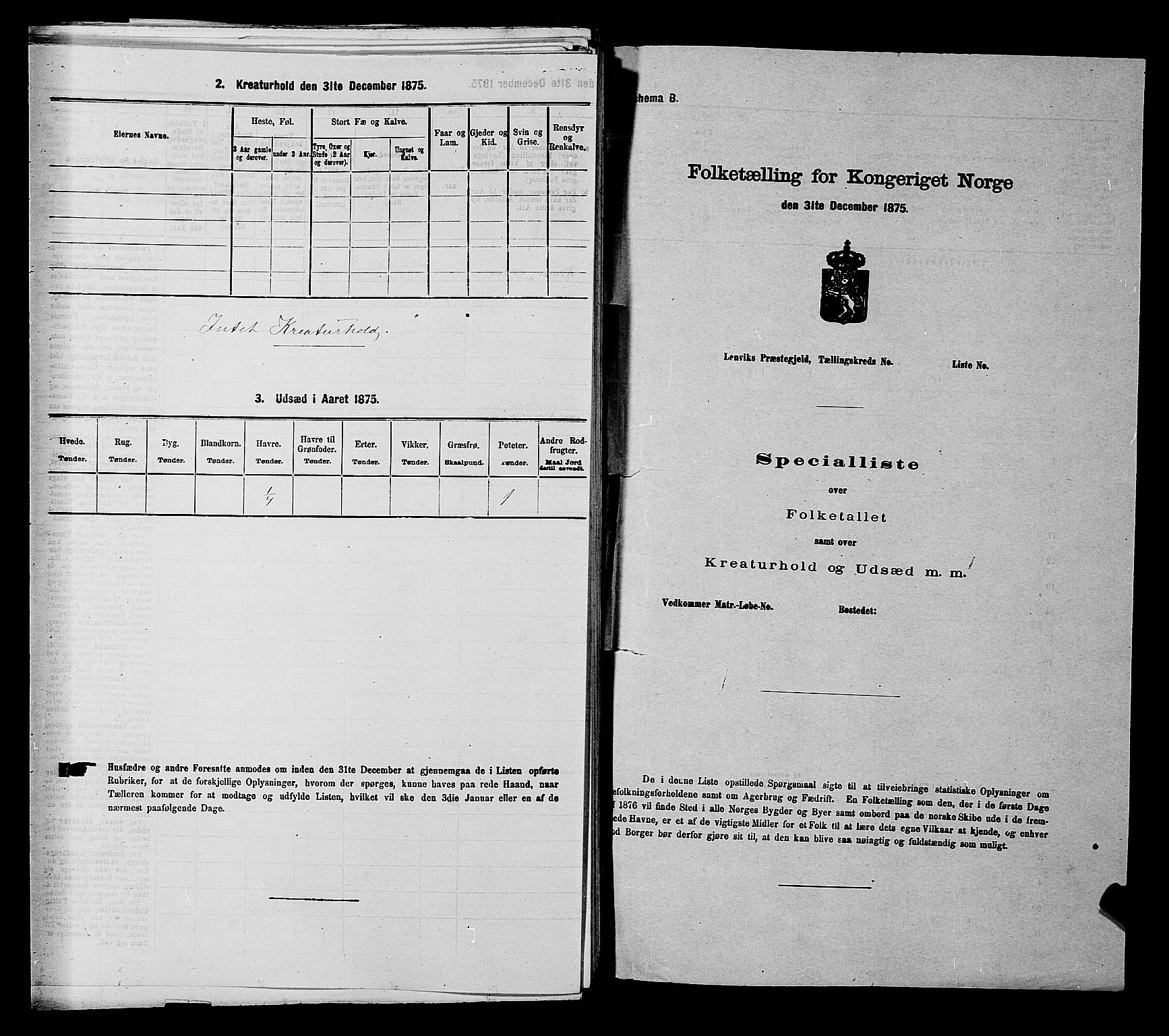 RA, 1875 census for 0116P Berg, 1875, p. 1173