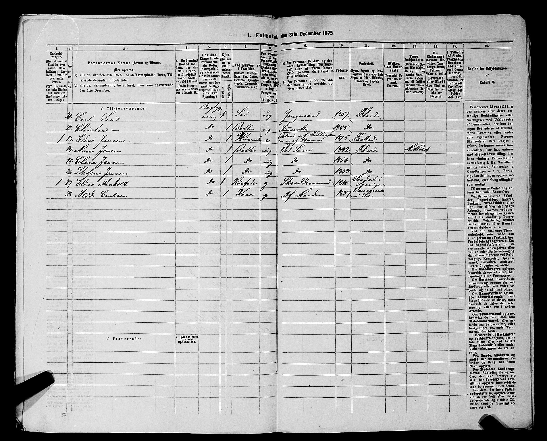 RA, 1875 census for 0101P Fredrikshald, 1875, p. 360