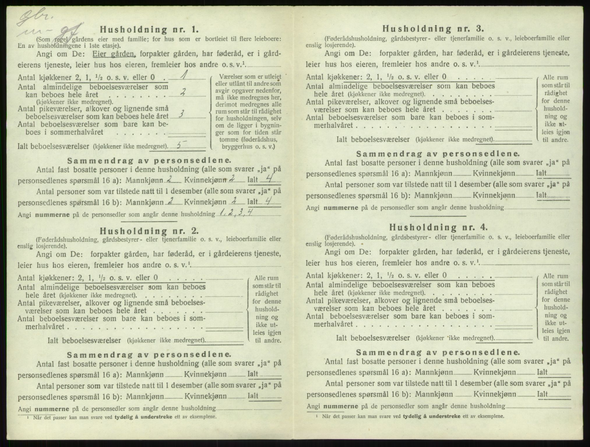 SAB, 1920 census for Sogndal, 1920, p. 263