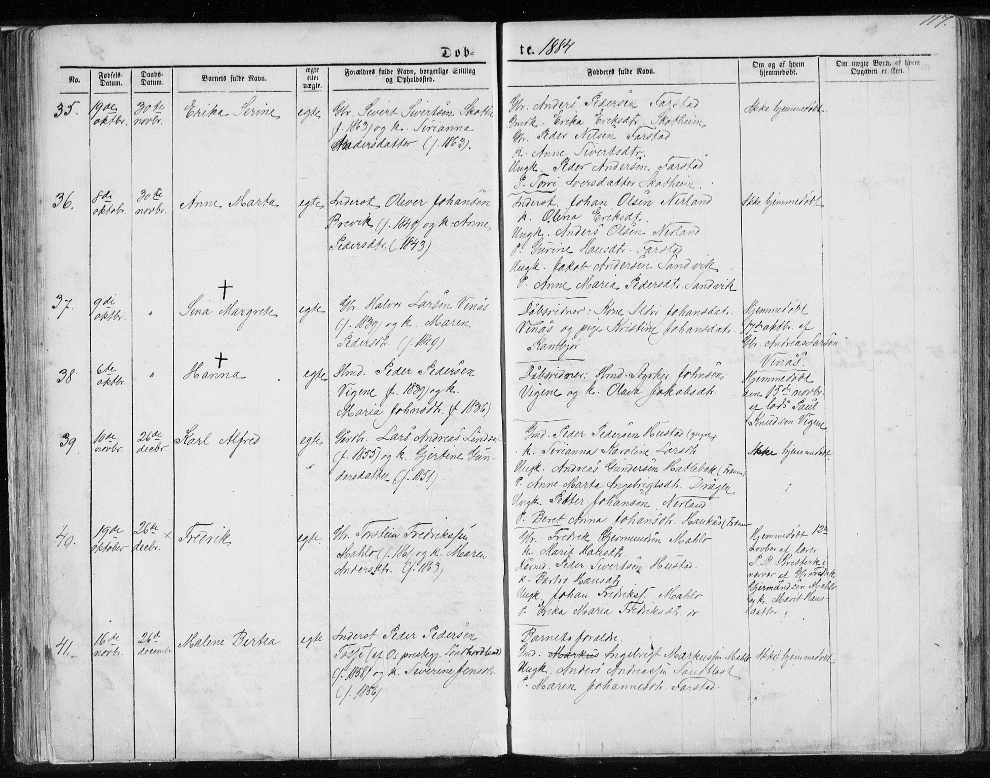 Ministerialprotokoller, klokkerbøker og fødselsregistre - Møre og Romsdal, AV/SAT-A-1454/567/L0782: Parish register (copy) no. 567C02, 1867-1886, p. 117