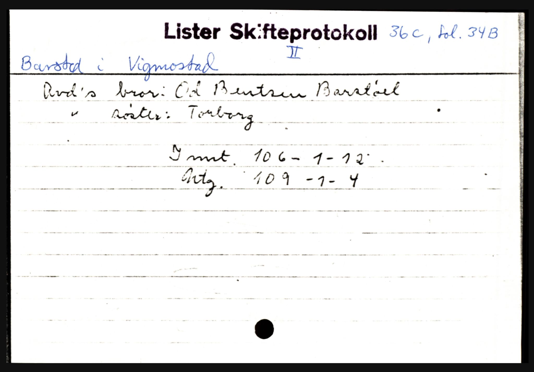 Lister sorenskriveri, AV/SAK-1221-0003/H, p. 1045