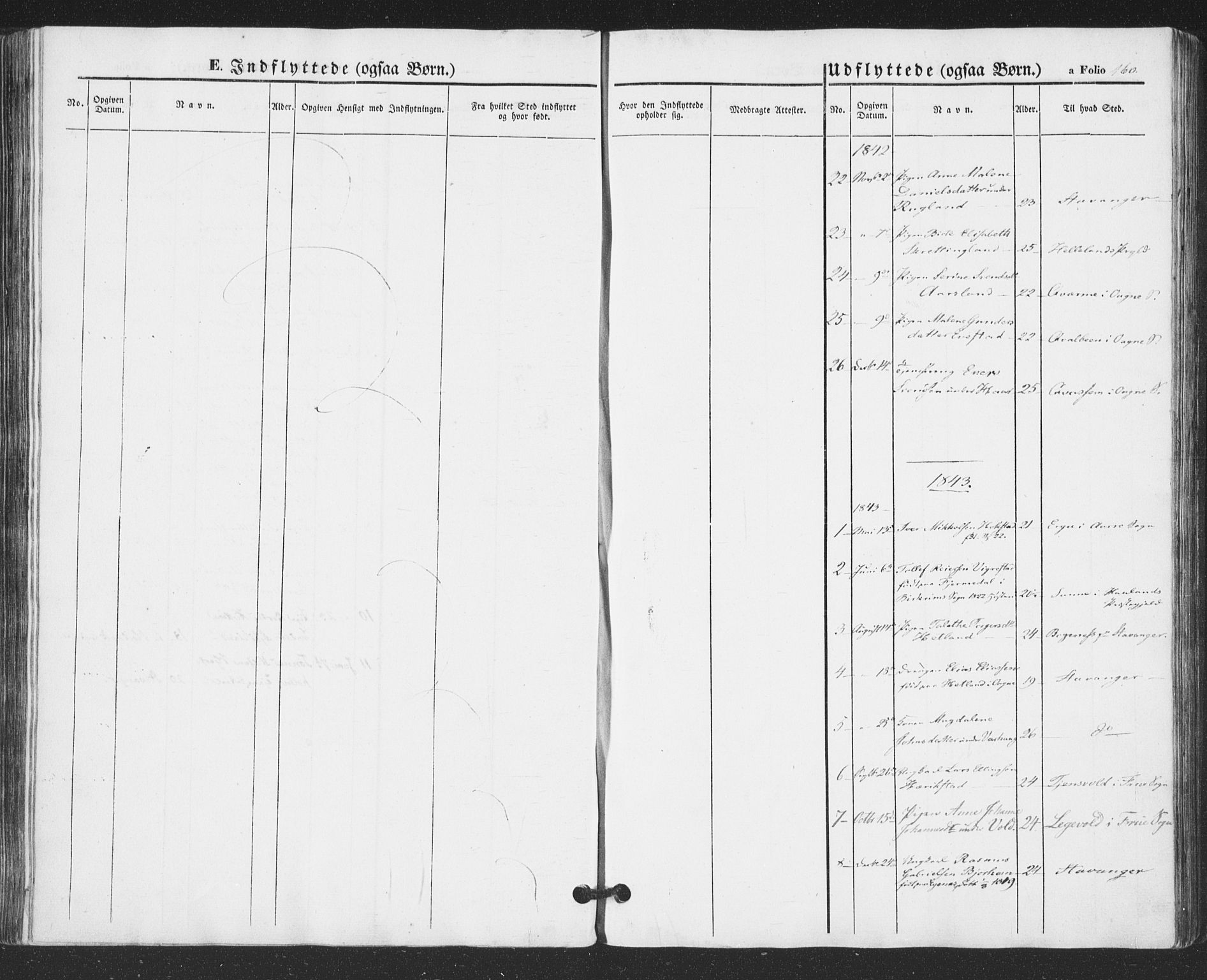 Hå sokneprestkontor, AV/SAST-A-101801/001/30BA/L0007: Parish register (official) no. A 6, 1842-1855, p. 160