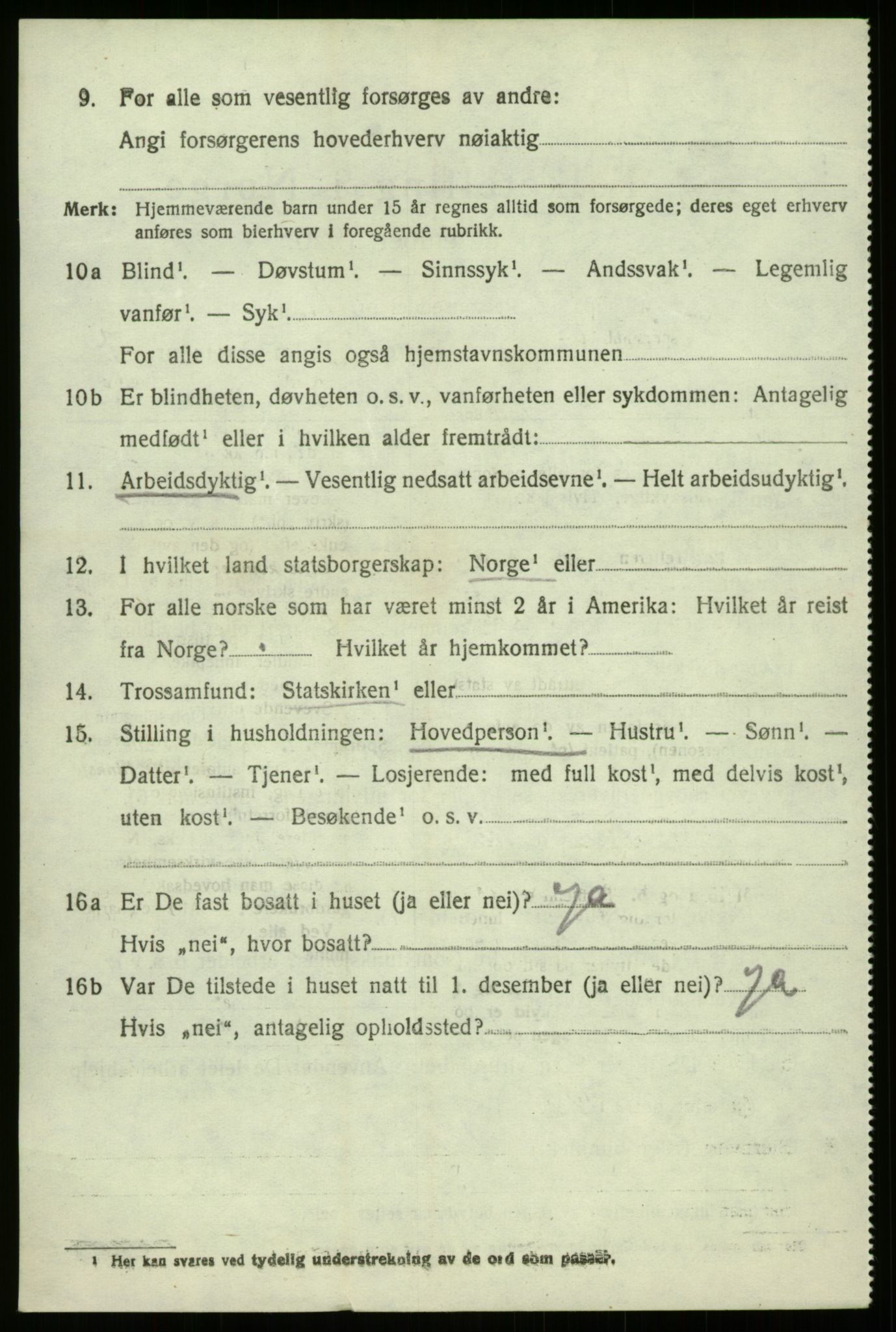 SAB, 1920 census for Davik, 1920, p. 4224