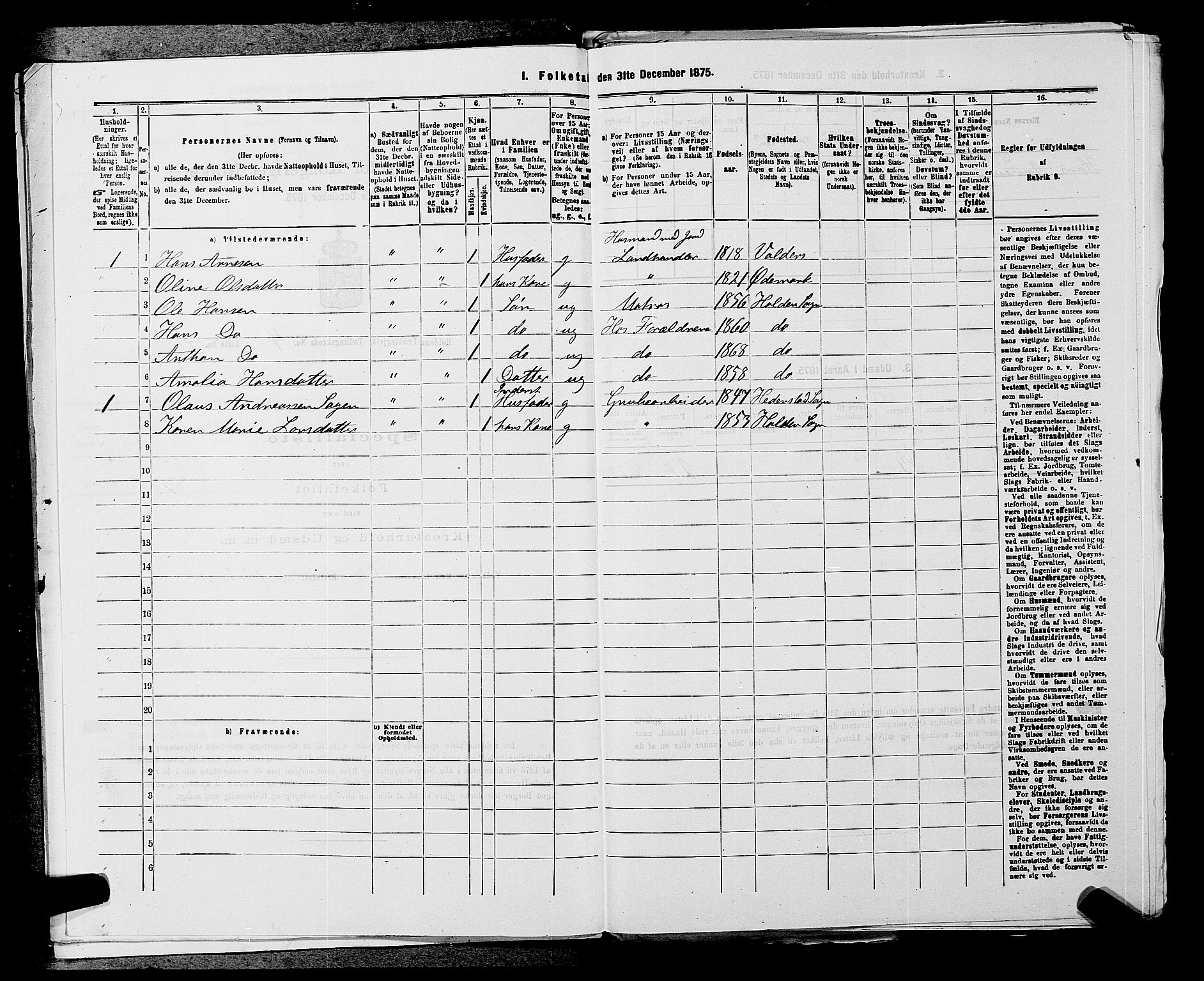 SAKO, 1875 census for 0819P Holla, 1875, p. 467