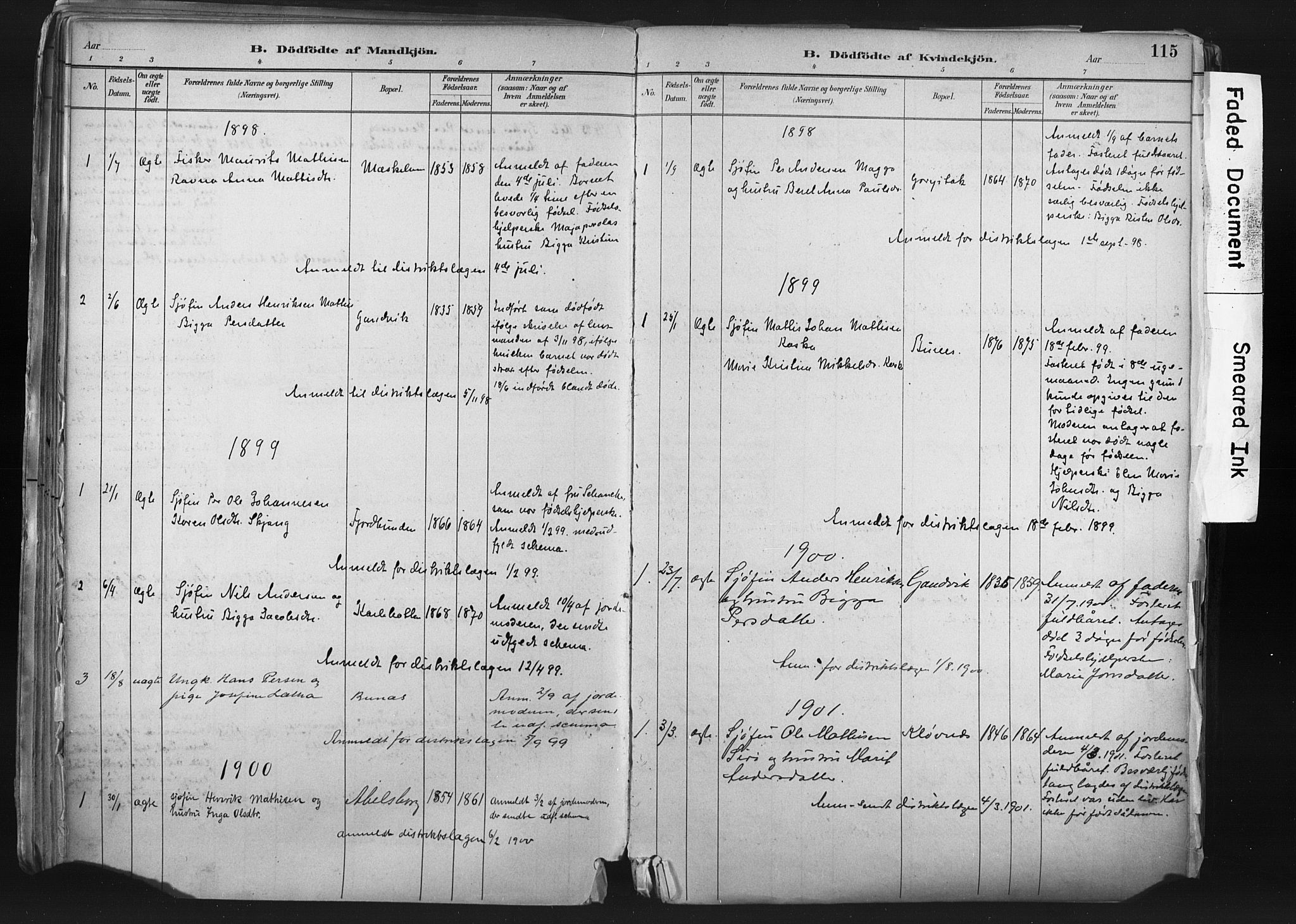 Nesseby sokneprestkontor, AV/SATØ-S-1330/H/Ha/L0006kirke: Parish register (official) no. 6, 1885-1985, p. 115