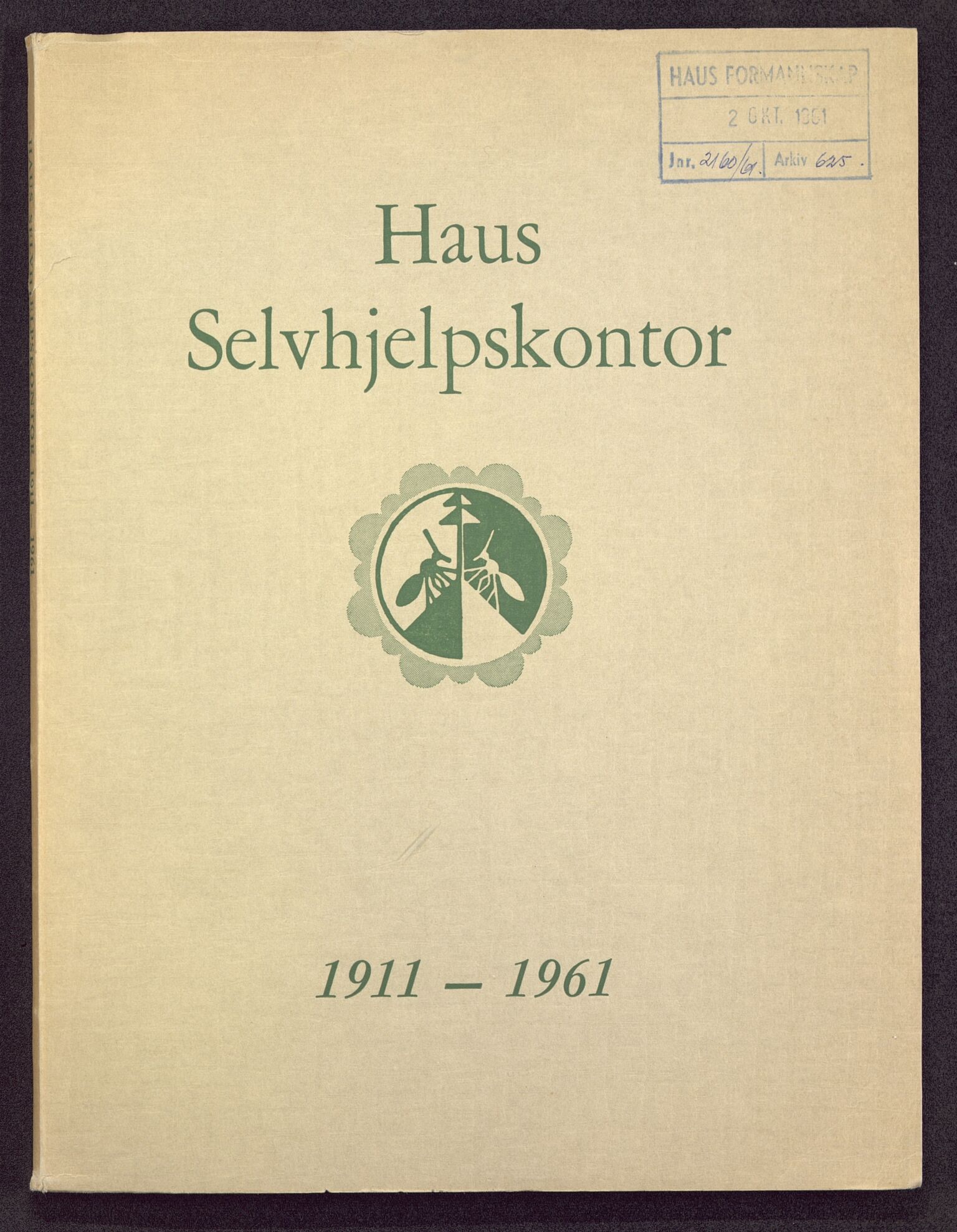 Haus/Arna kommune. Formannskapet, BBA/A-0057/X/L0001/0005: Egenproduserte trykksaker. / Haus Selvhjelpskontor 1911-1961. Hefte., 1961