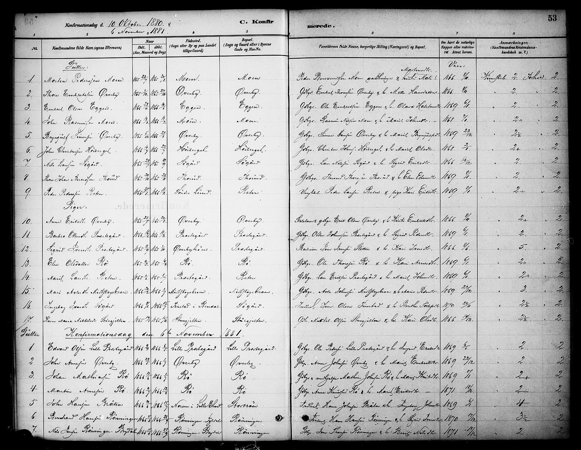 Tynset prestekontor, SAH/PREST-058/H/Ha/Haa/L0023: Parish register (official) no. 23, 1880-1901, p. 53