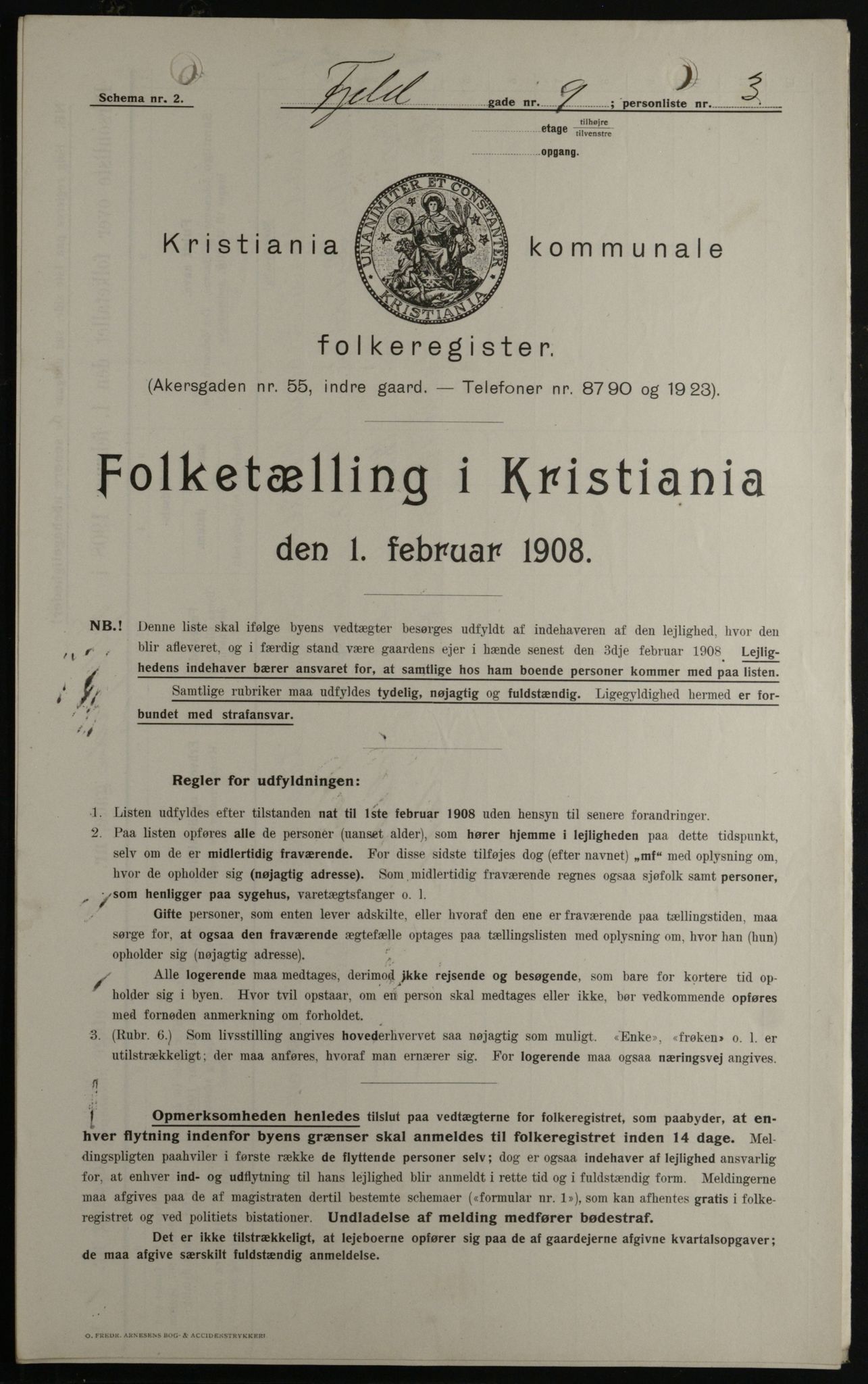 OBA, Municipal Census 1908 for Kristiania, 1908, p. 21988