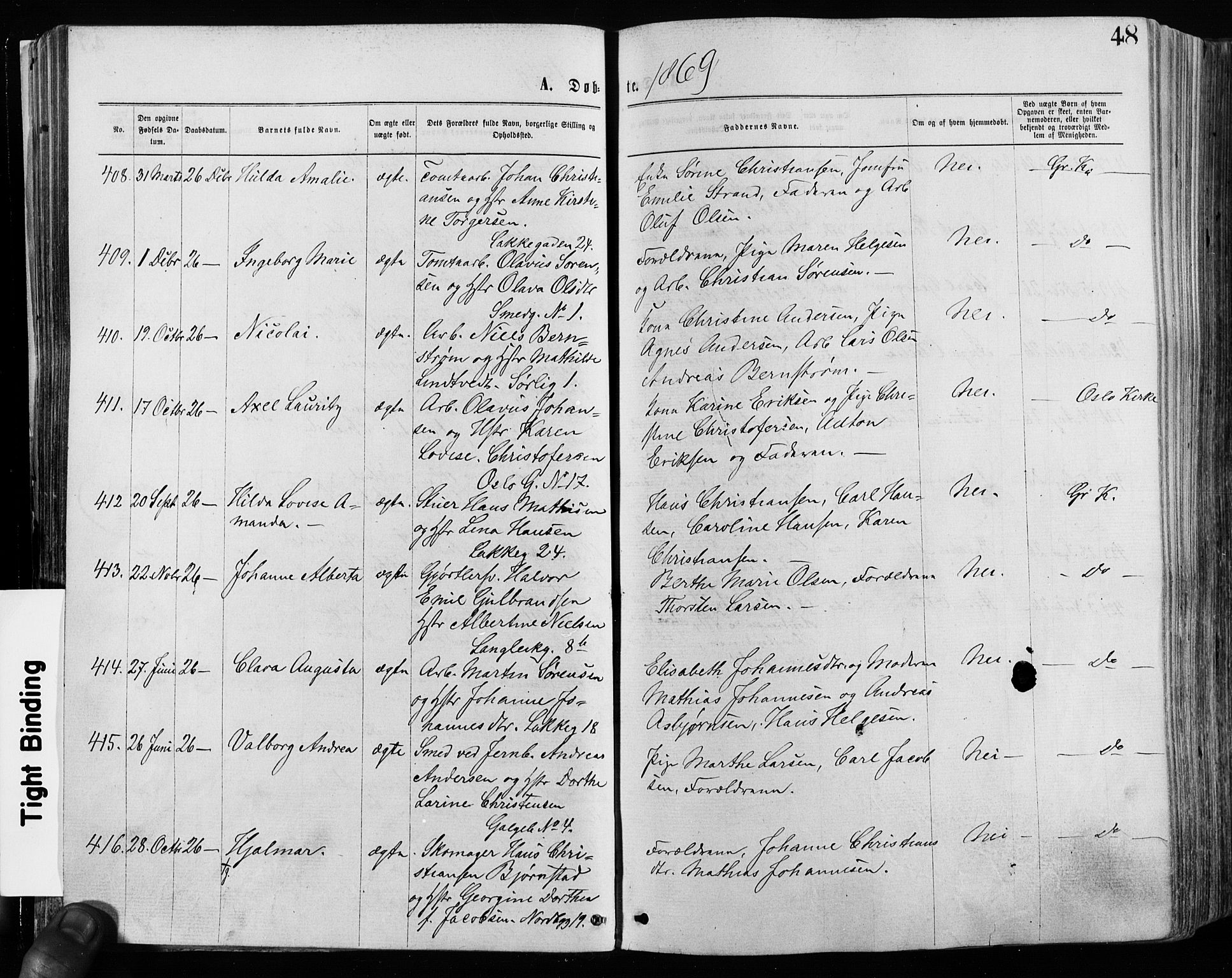Grønland prestekontor Kirkebøker, AV/SAO-A-10848/F/Fa/L0004: Parish register (official) no. 4, 1869-1880, p. 48