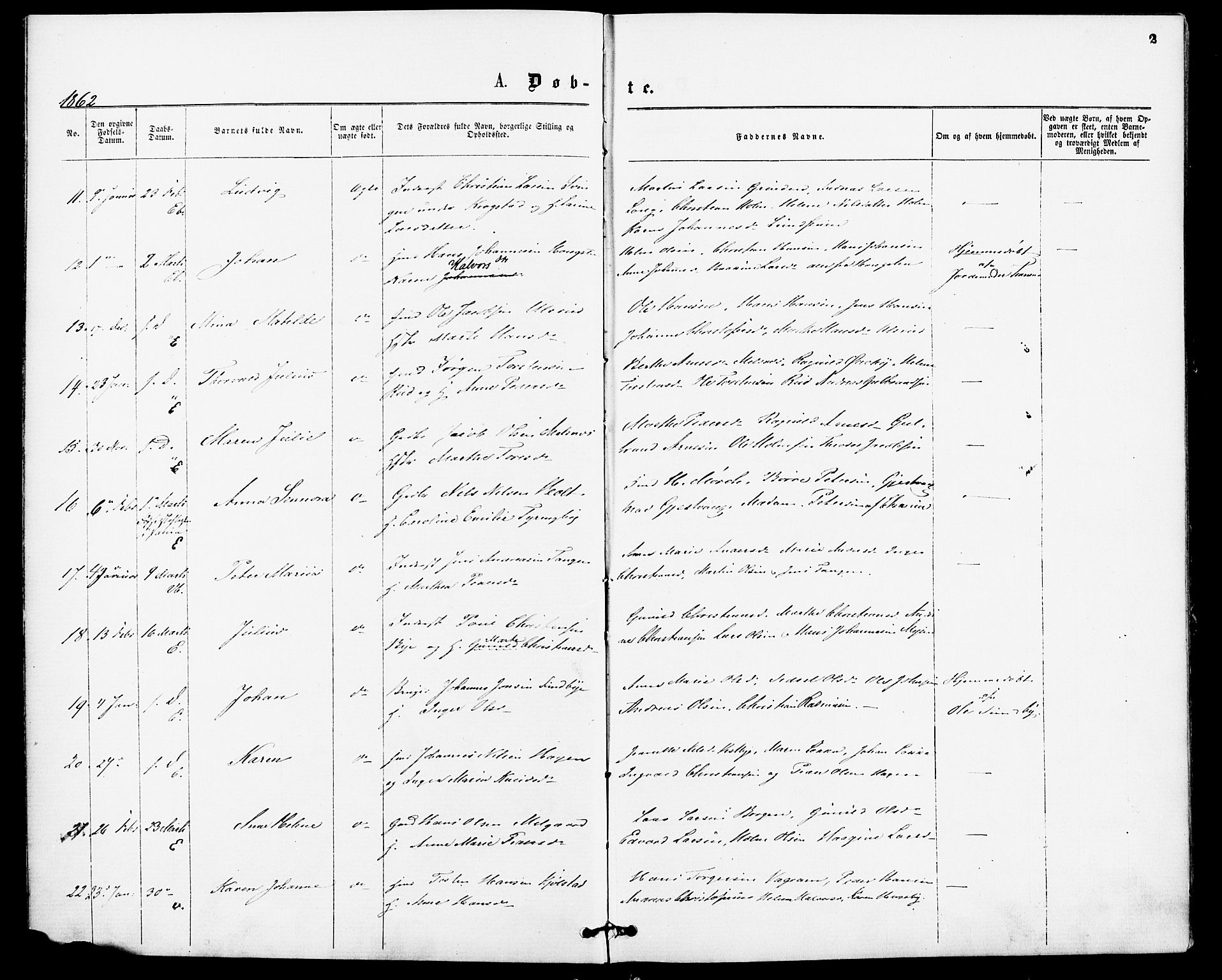 Enebakk prestekontor Kirkebøker, SAO/A-10171c/F/Fa/L0011: Parish register (official) no. I 11, 1862-1882, p. 2