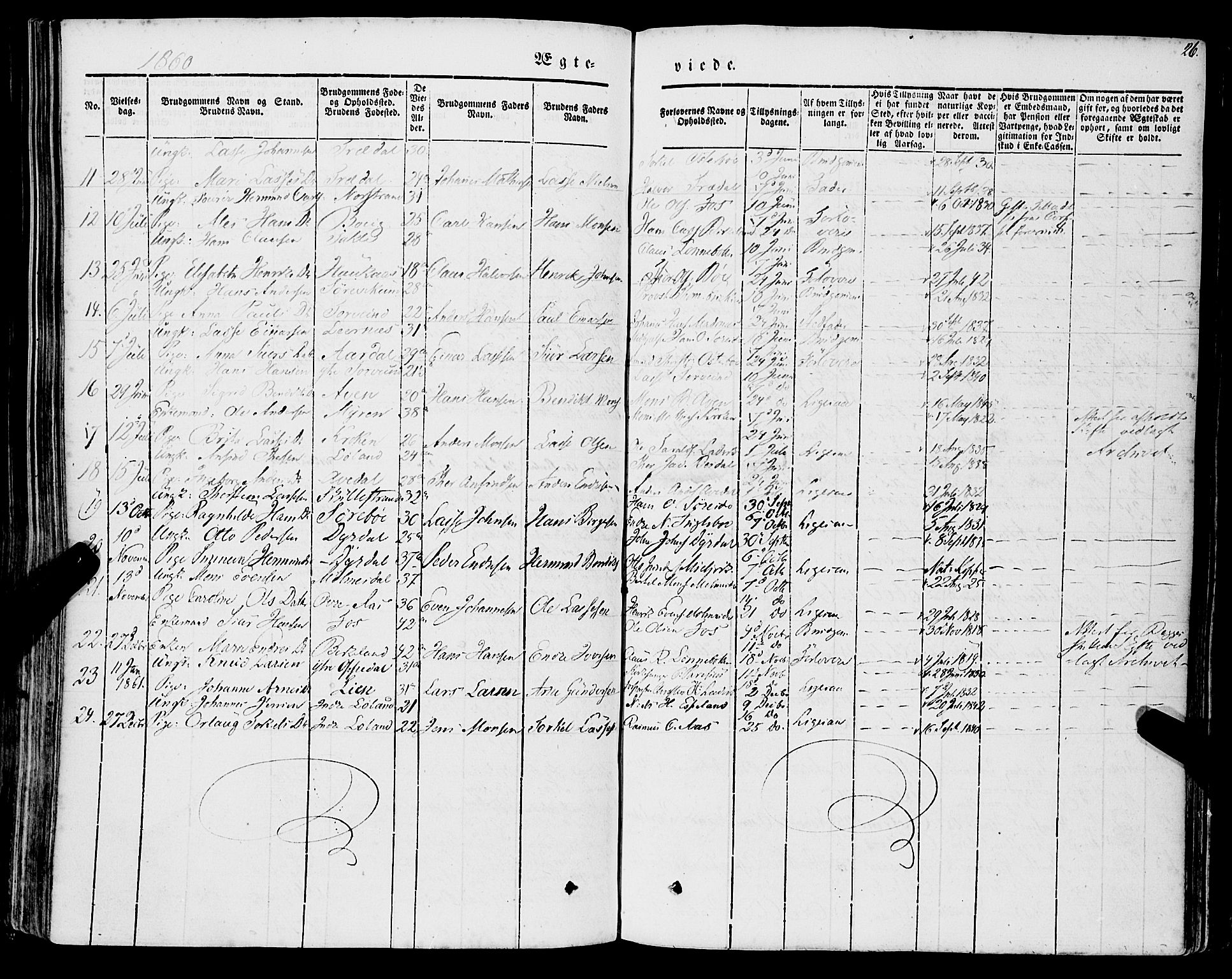 Lavik sokneprestembete, AV/SAB-A-80901: Parish register (official) no. A 3, 1843-1863, p. 26