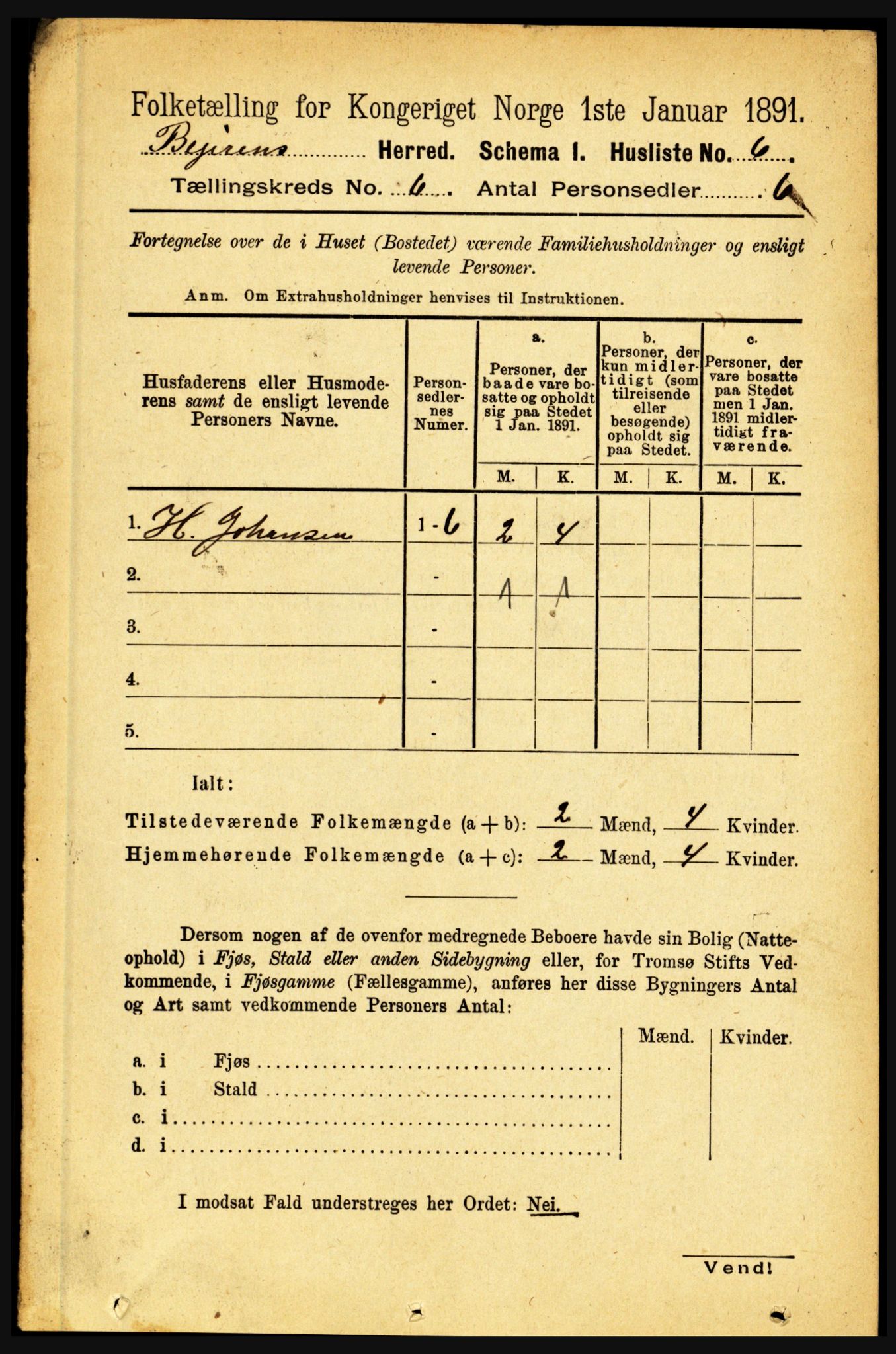 RA, 1891 census for 1839 Beiarn, 1891, p. 1860