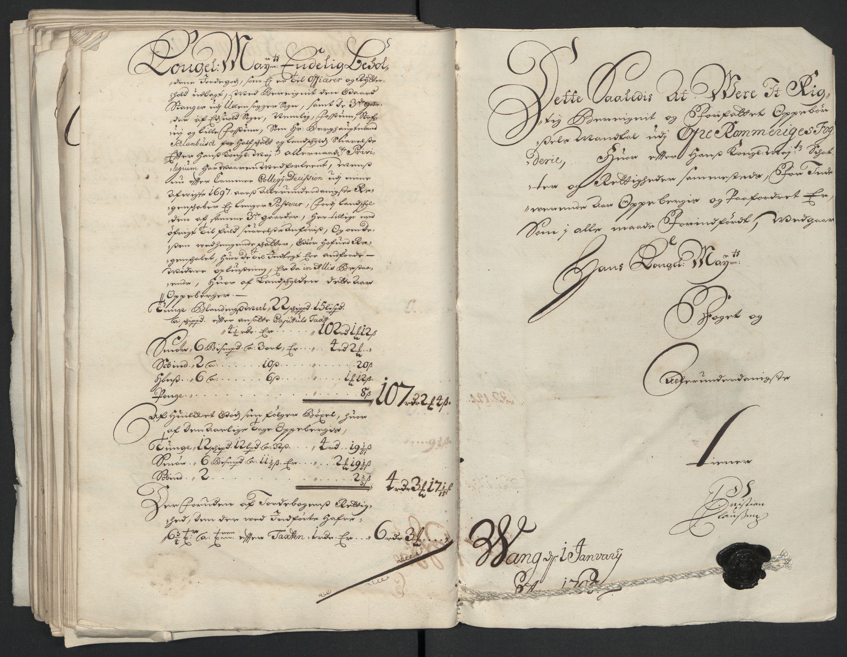 Rentekammeret inntil 1814, Reviderte regnskaper, Fogderegnskap, AV/RA-EA-4092/R12/L0711: Fogderegnskap Øvre Romerike, 1699, p. 203