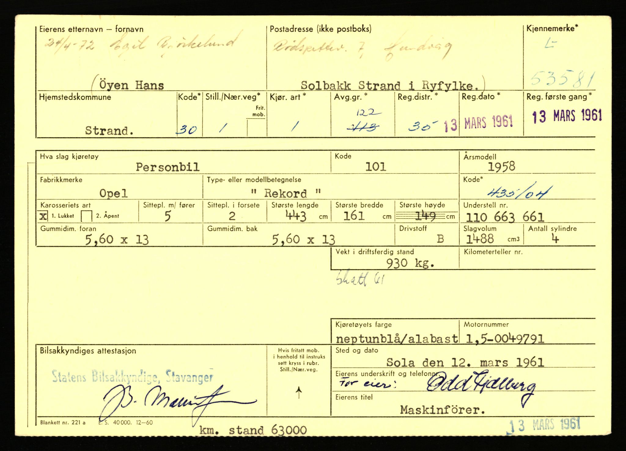 Stavanger trafikkstasjon, AV/SAST-A-101942/0/F/L0053: L-52900 - L-54199, 1930-1971, p. 1695