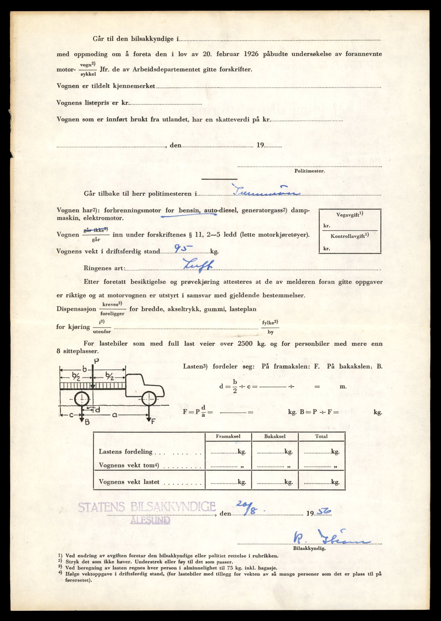 Møre og Romsdal vegkontor - Ålesund trafikkstasjon, AV/SAT-A-4099/F/Fe/L0040: Registreringskort for kjøretøy T 13531 - T 13709, 1927-1998, p. 334