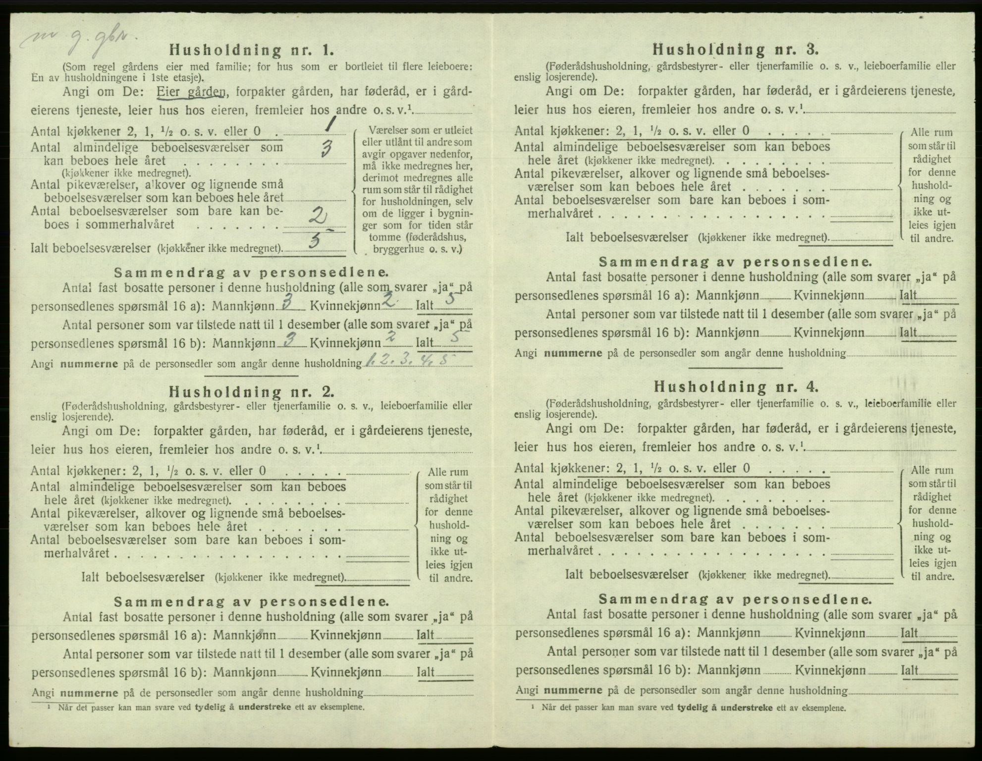 SAB, 1920 census for Fana, 1920, p. 2460