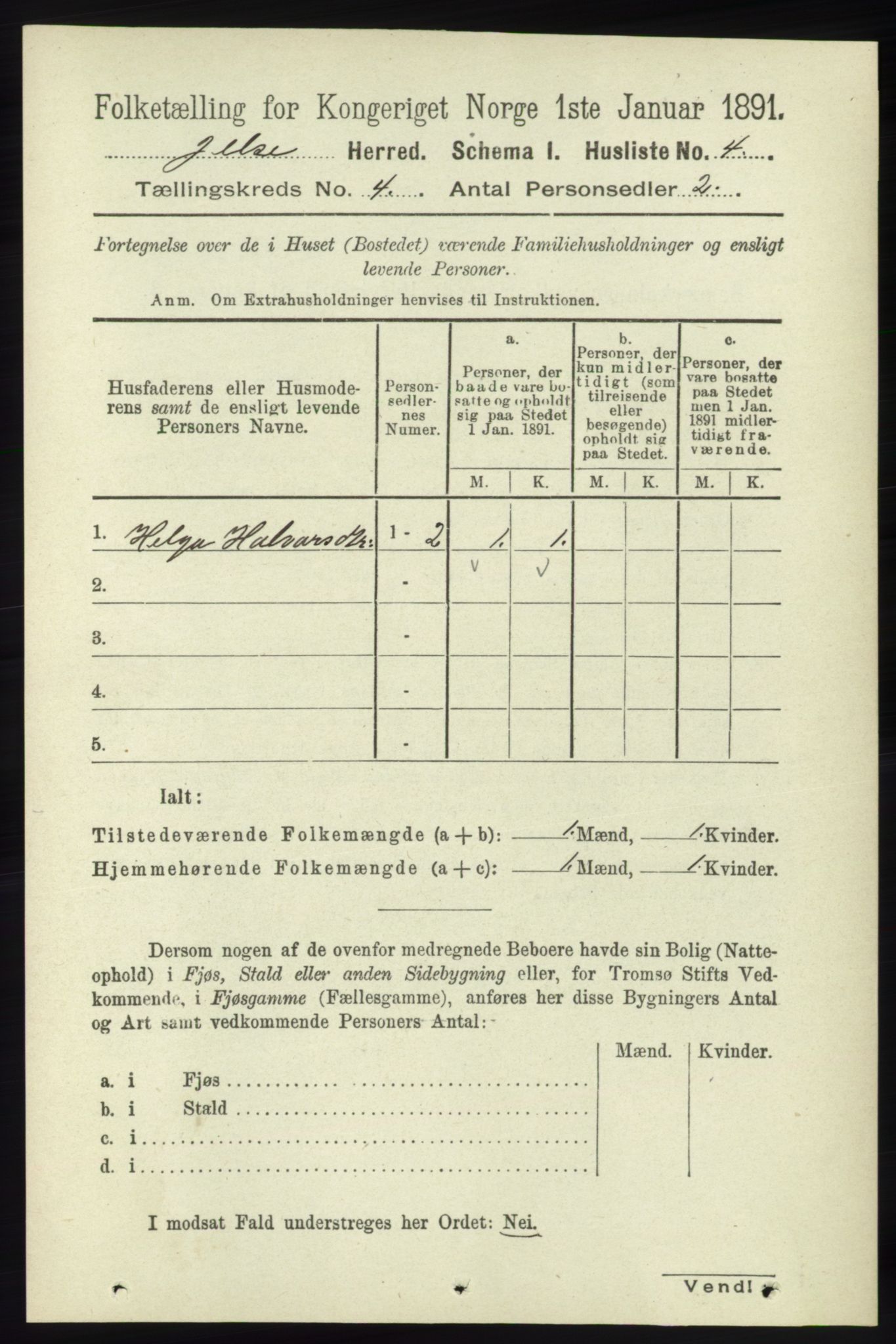 RA, 1891 census for 1138 Jelsa, 1891, p. 639