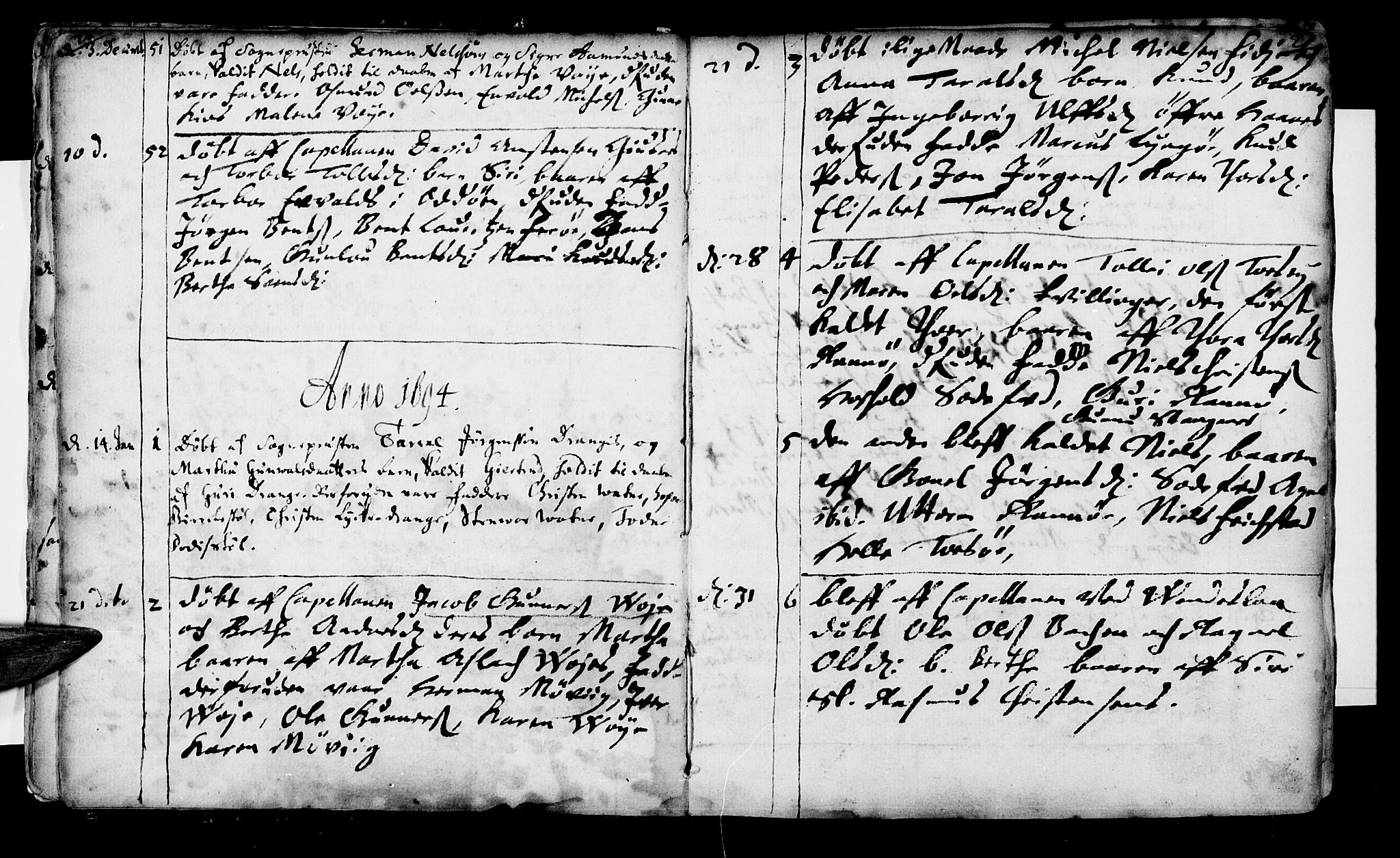 Oddernes sokneprestkontor, SAK/1111-0033/F/Fa/Faa/L0001: Parish register (official) no. A 1, 1692-1718, p. 20-21