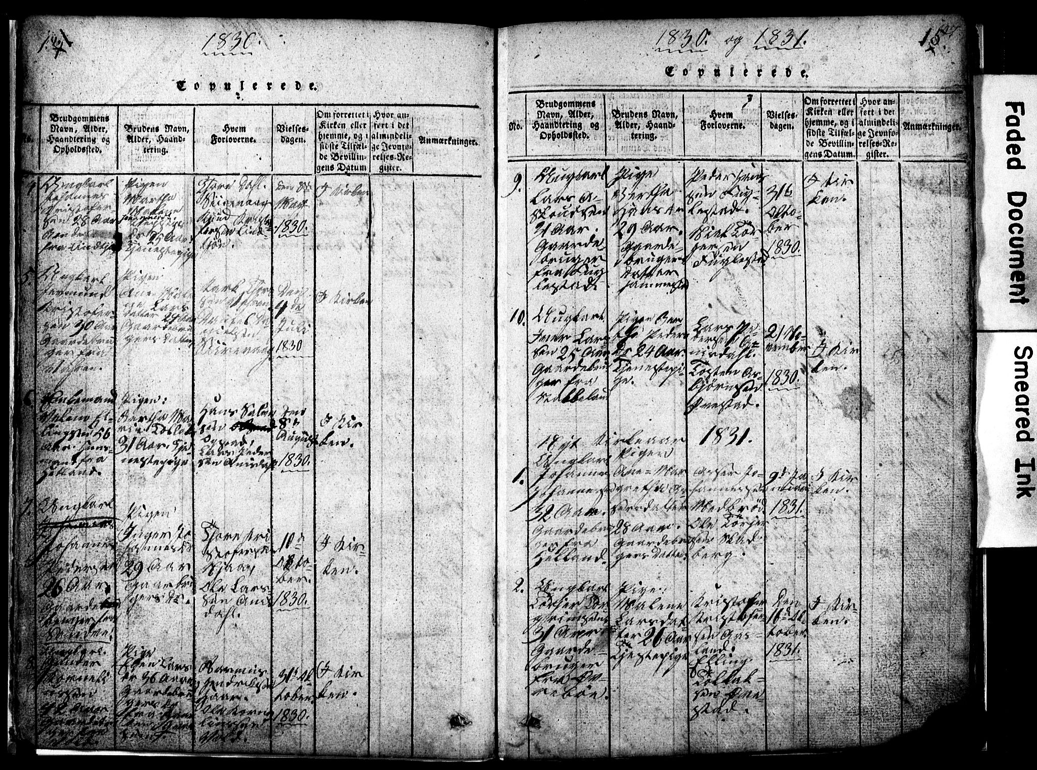 Eigersund sokneprestkontor, SAST/A-101807/S09/L0002: Parish register (copy) no. B 2, 1816-1847, p. 14-15