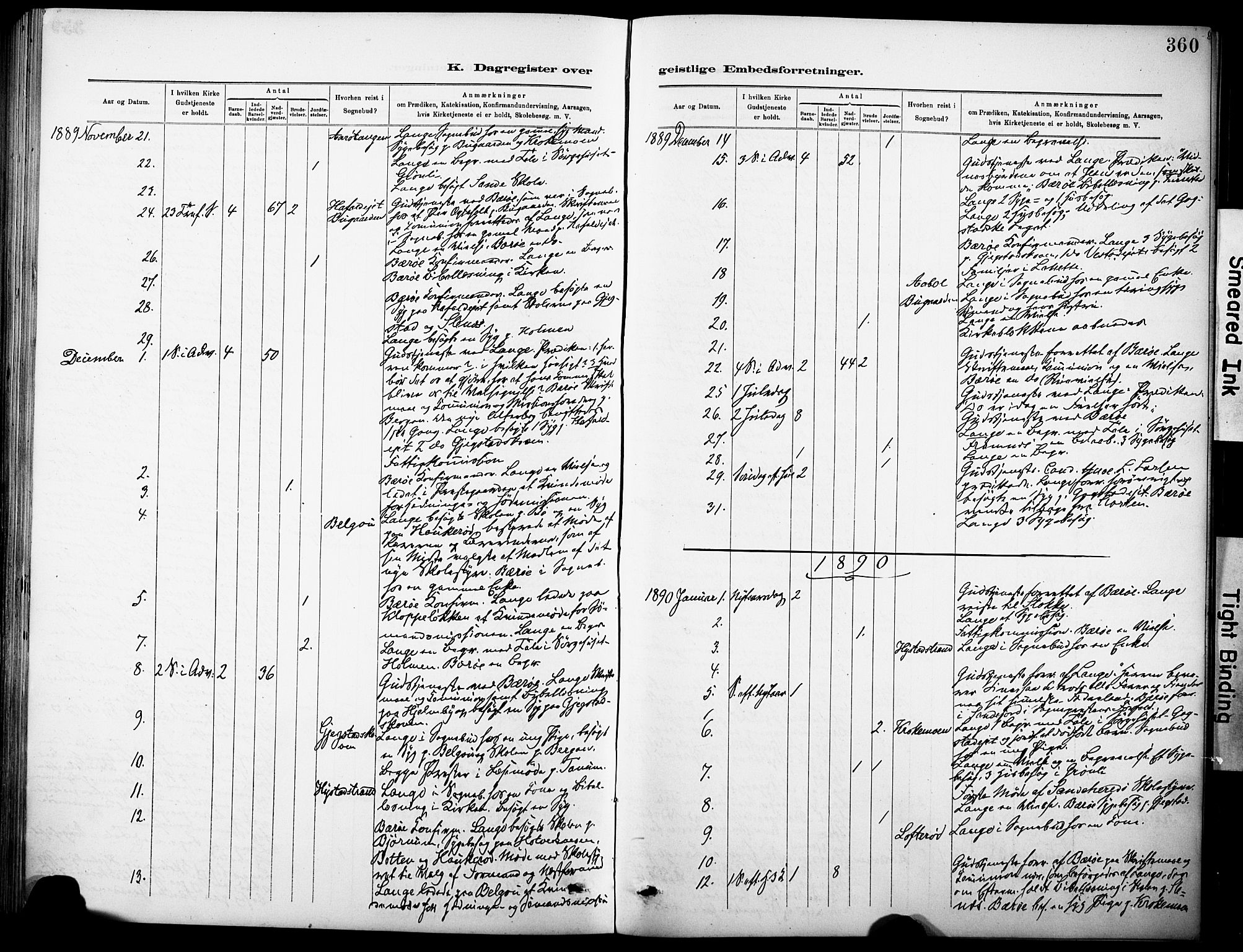 Sandar kirkebøker, SAKO/A-243/F/Fa/L0013: Parish register (official) no. 13, 1883-1895, p. 360