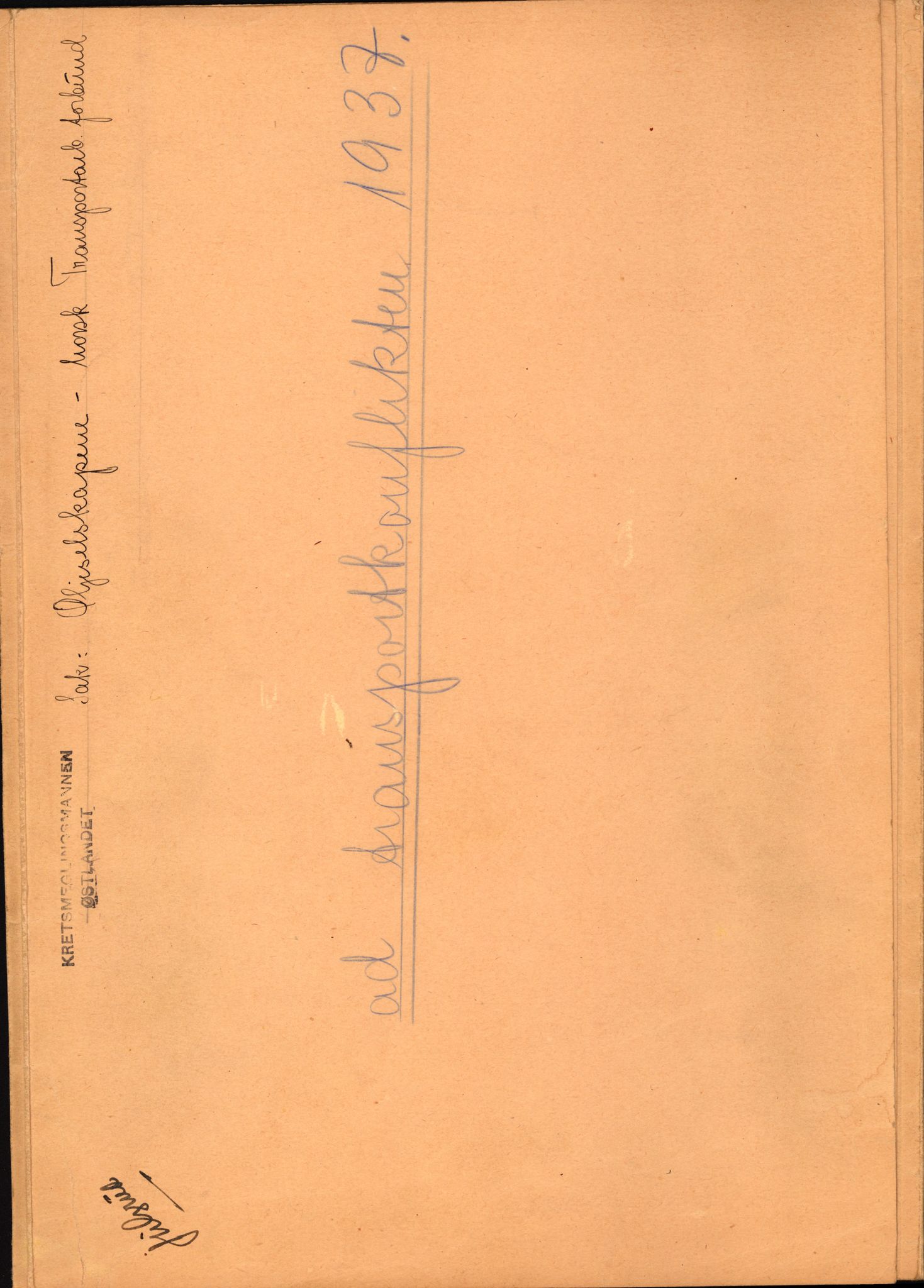 Riksmeklingsmannen og kretsmeklingsmennene på Østlandet og Sørlandet, AV/RA-S-1559/2/D/Da/L0138/0020: Kretsmeklingsmannen / Transportkonflikten 1937. Oljeselskapene - Norsk Transportarbeiderforbund - dokumenter, møtebok, 1937, p. 1