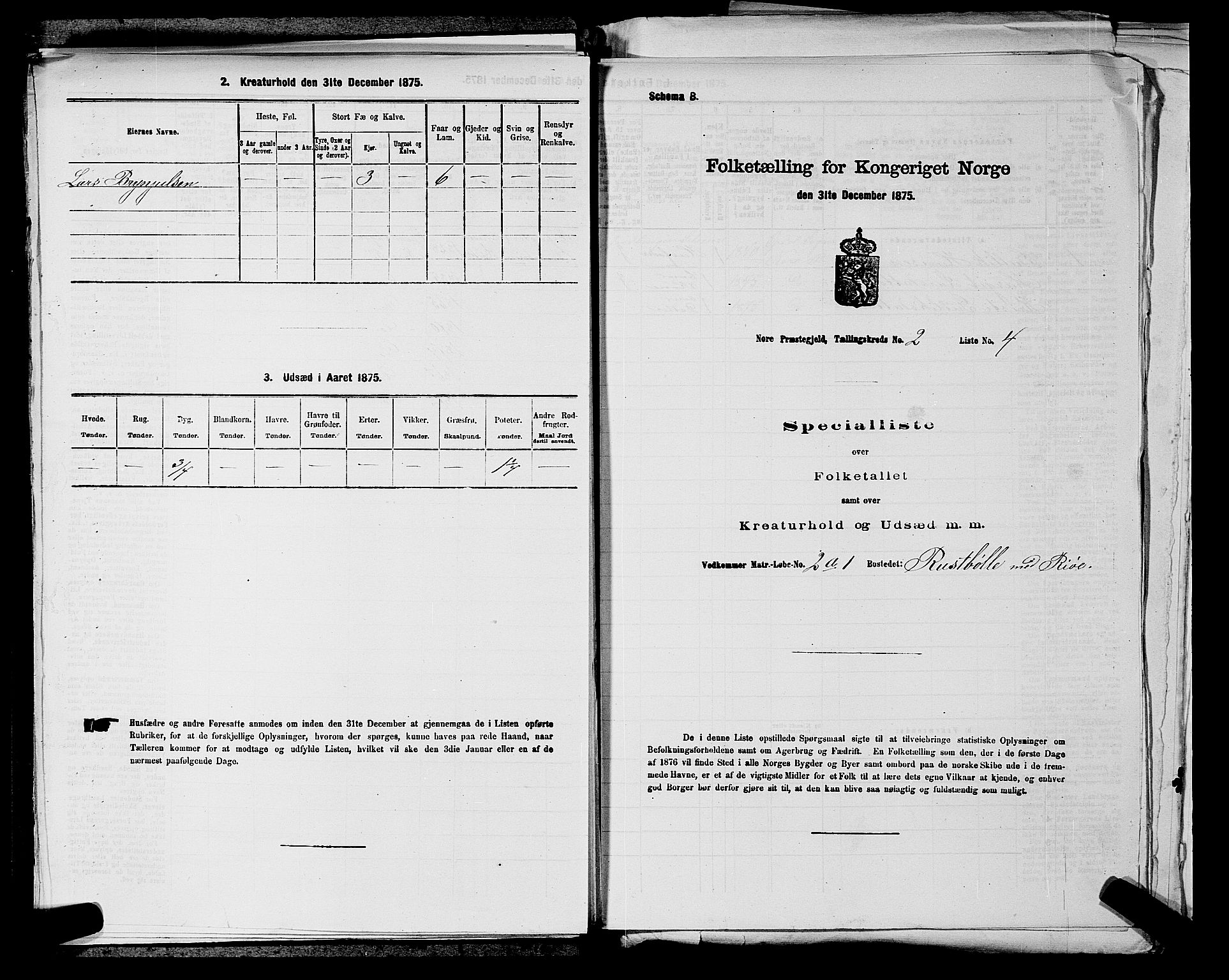 SAKO, 1875 census for 0633P Nore, 1875, p. 324