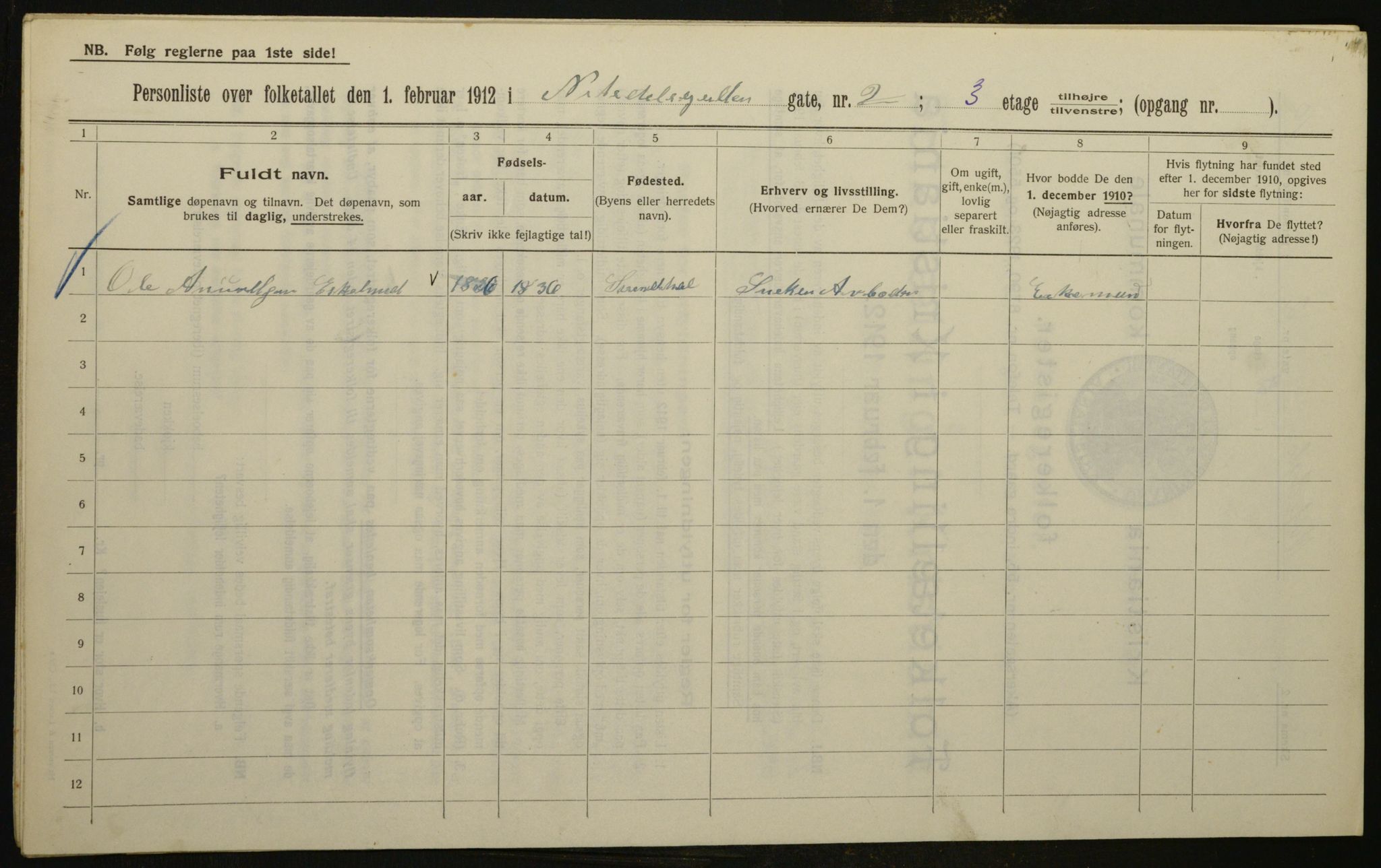 OBA, Municipal Census 1912 for Kristiania, 1912, p. 71793