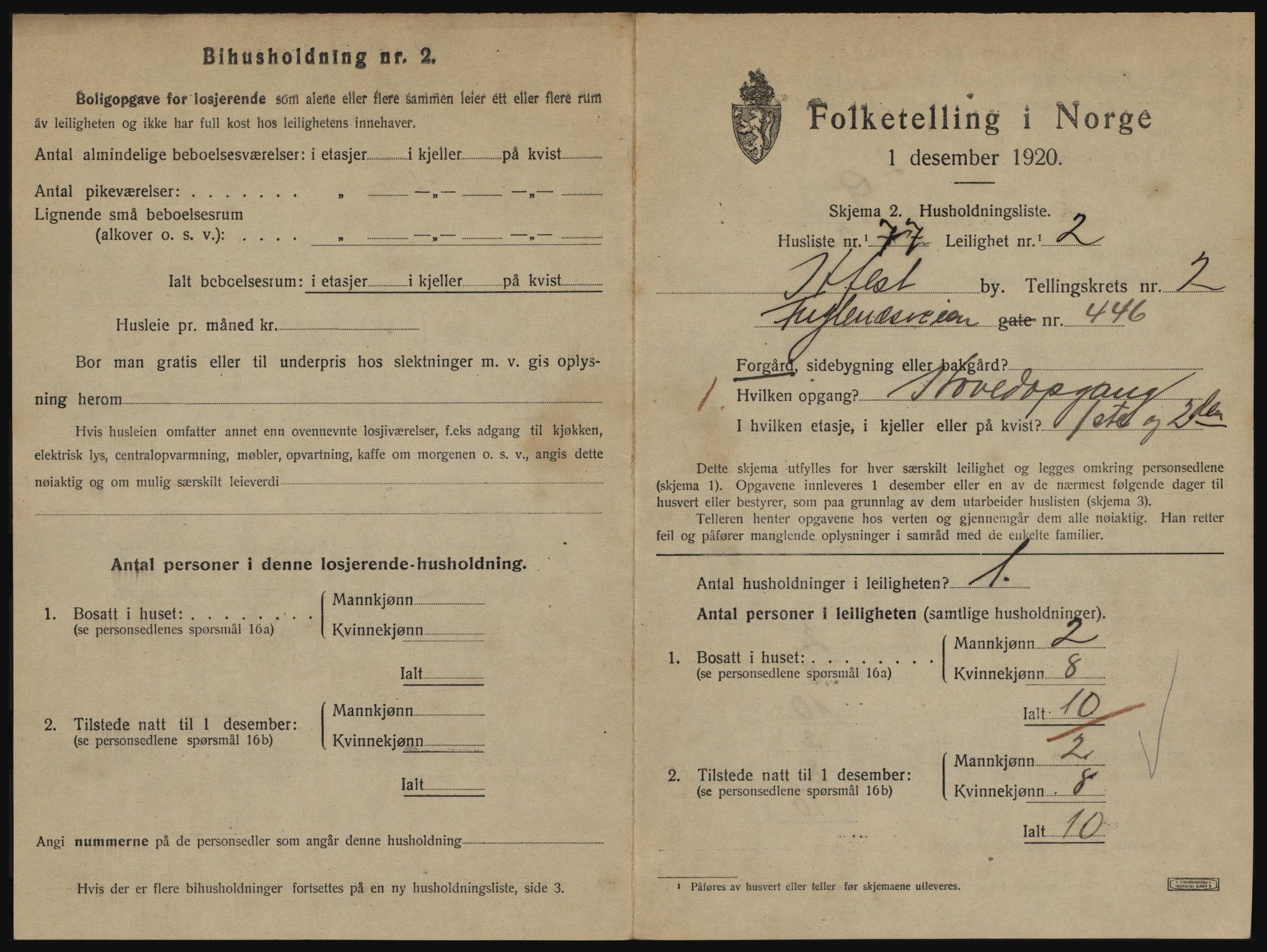 SATØ, 1920 census for Hammerfest, 1920, p. 2088