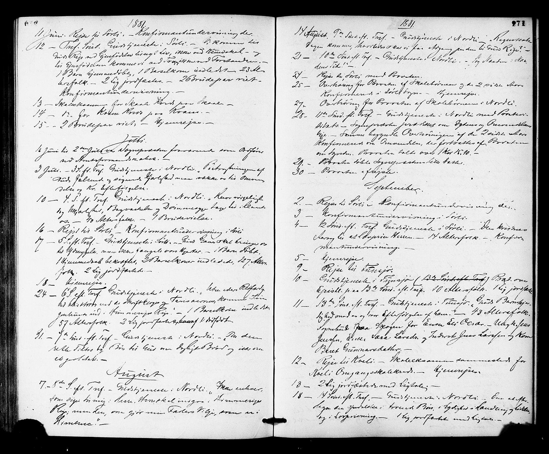 Ministerialprotokoller, klokkerbøker og fødselsregistre - Nord-Trøndelag, SAT/A-1458/755/L0493: Parish register (official) no. 755A02, 1865-1881, p. 271